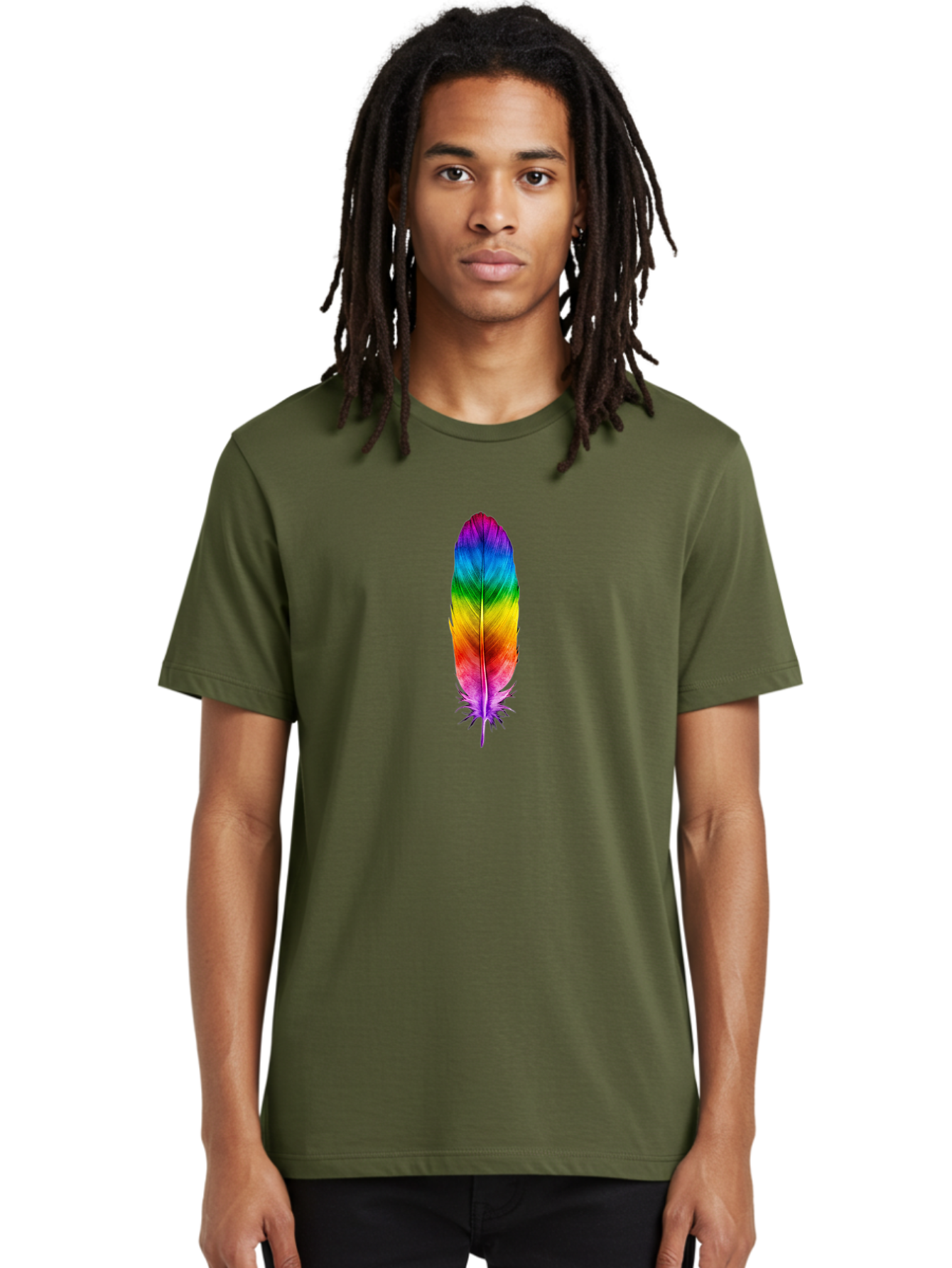 Rainbow-Feather-3 Men'S Graphic Tee, 100% Cotton, Comfortable Casual Summer Wear, Machine Washable, Vintage Camera, Old Camera, Antique Camera, Black Camera, Classic Photography, Photography Equipment, Nostalgic Device, Film Camera, Camera Art Baj226 28