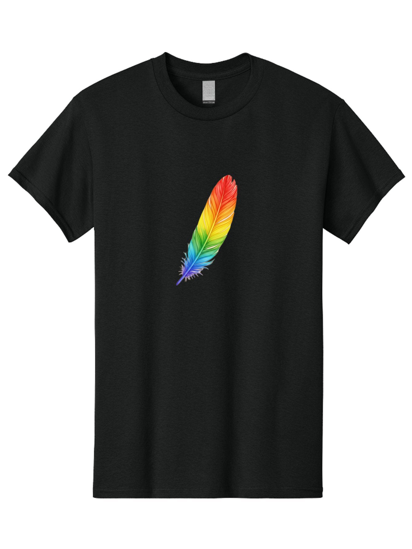 Rainbow-Feather-4 Men'S Graphic Tee, 100% Cotton, Comfortable Casual Summer Wear, Machine Washable, Vintage Camera, Old Camera, Antique Camera, Black Camera, Classic Photography, Photography Equipment, Nostalgic Device, Film Camera, Camera Art Baj227
