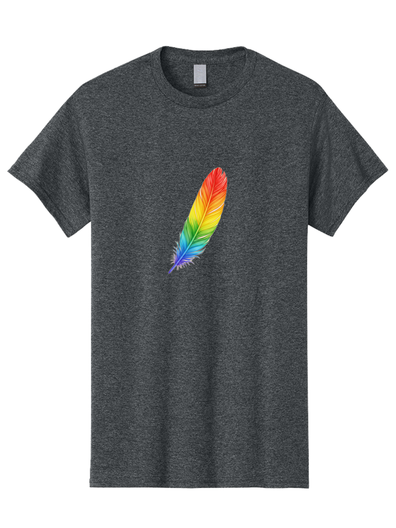 Rainbow-Feather-4 Men'S Graphic Tee, 100% Cotton, Comfortable Casual Summer Wear, Machine Washable, Vintage Camera, Old Camera, Antique Camera, Black Camera, Classic Photography, Photography Equipment, Nostalgic Device, Film Camera, Camera Art Baj227 4