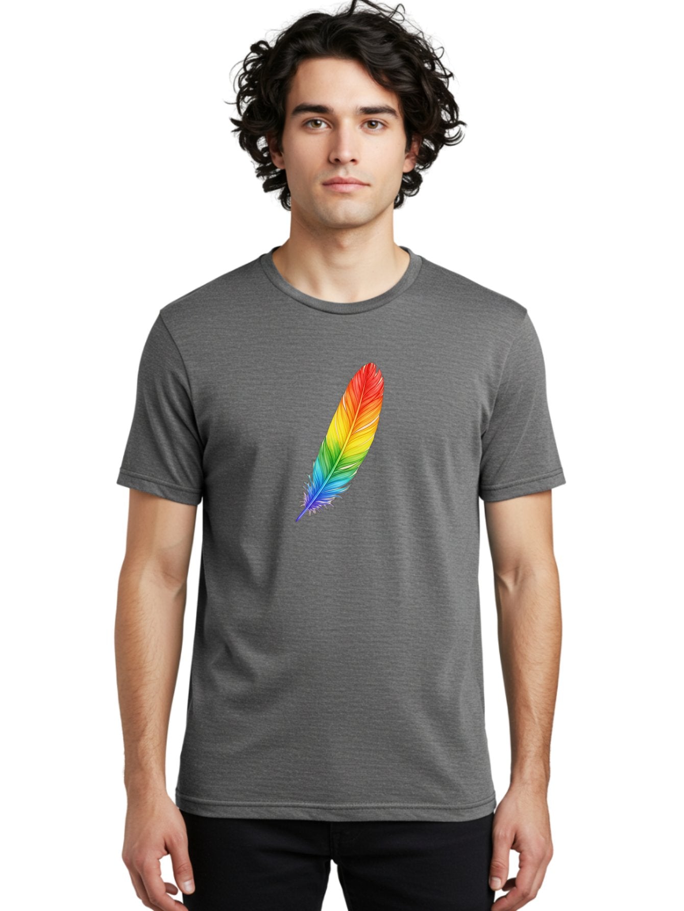Rainbow-Feather-4 Men'S Graphic Tee, 100% Cotton, Comfortable Casual Summer Wear, Machine Washable, Vintage Camera, Old Camera, Antique Camera, Black Camera, Classic Photography, Photography Equipment, Nostalgic Device, Film Camera, Camera Art Baj227 19