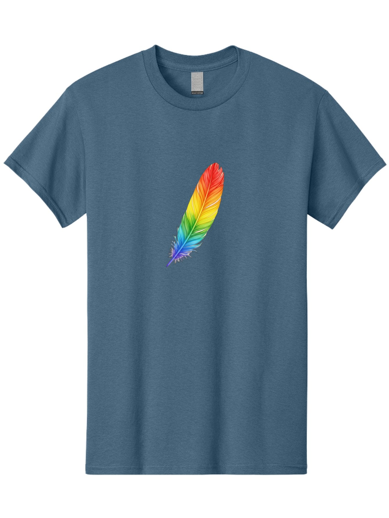 Rainbow-Feather-4 Men'S Graphic Tee, 100% Cotton, Comfortable Casual Summer Wear, Machine Washable, Vintage Camera, Old Camera, Antique Camera, Black Camera, Classic Photography, Photography Equipment, Nostalgic Device, Film Camera, Camera Art Baj227 3