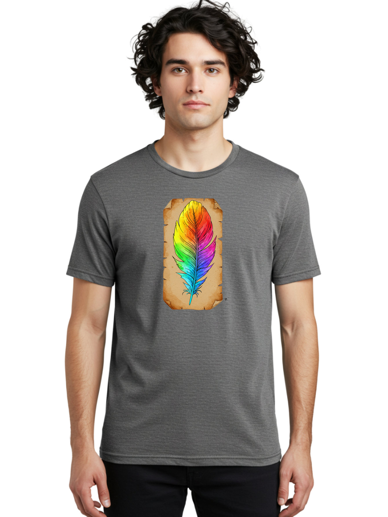 Rainbow-Feather-7 Men'S Graphic Tee, 100% Cotton, Comfortable Casual Summer Wear, Machine Washable, Vintage Camera, Old Camera, Antique Camera, Black Camera, Classic Photography, Photography Equipment, Nostalgic Device, Film Camera, Camera Art Baj230 20