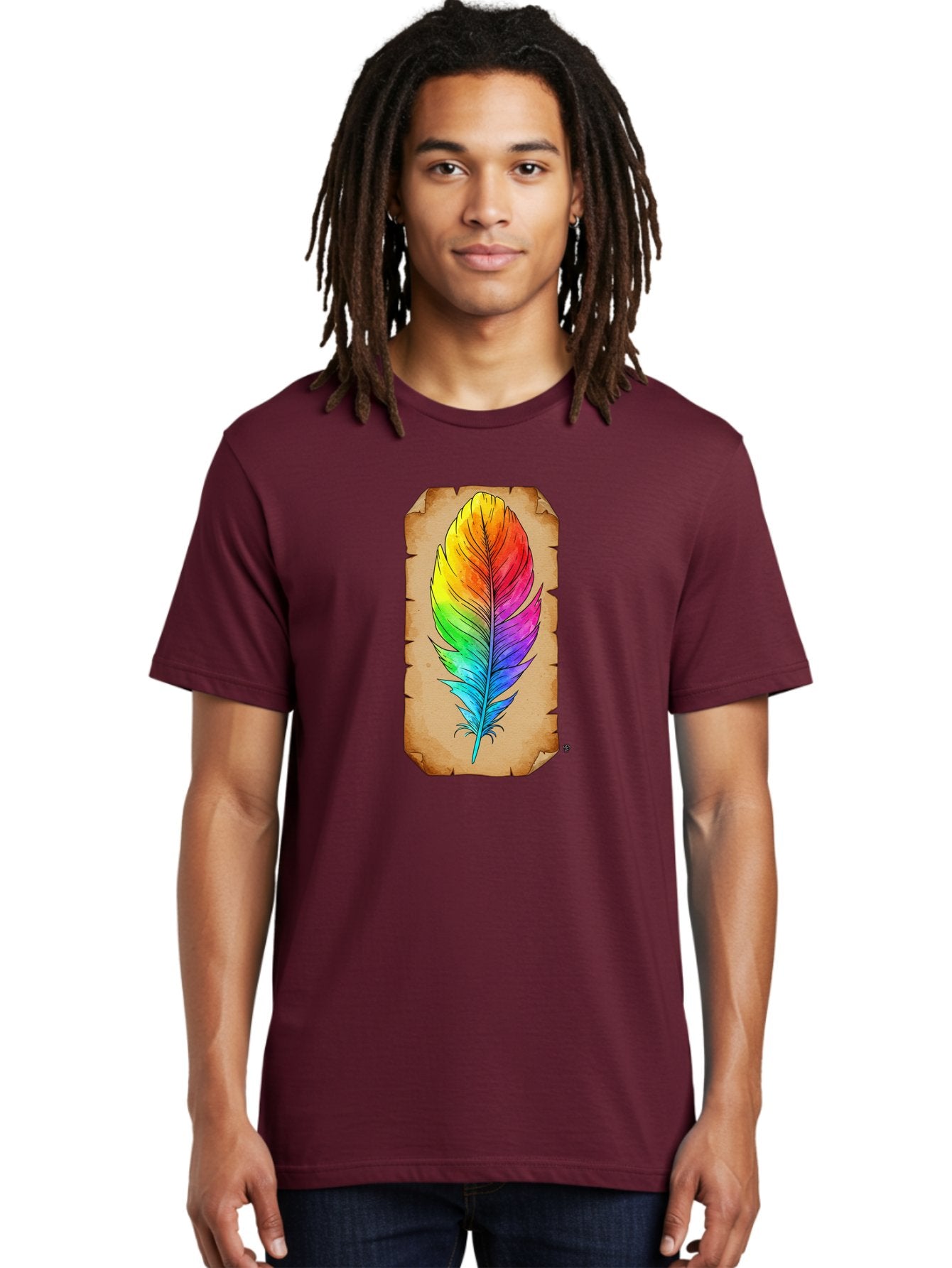 Rainbow-Feather-7 Men'S Graphic Tee, 100% Cotton, Comfortable Casual Summer Wear, Machine Washable, Vintage Camera, Old Camera, Antique Camera, Black Camera, Classic Photography, Photography Equipment, Nostalgic Device, Film Camera, Camera Art Baj230 25