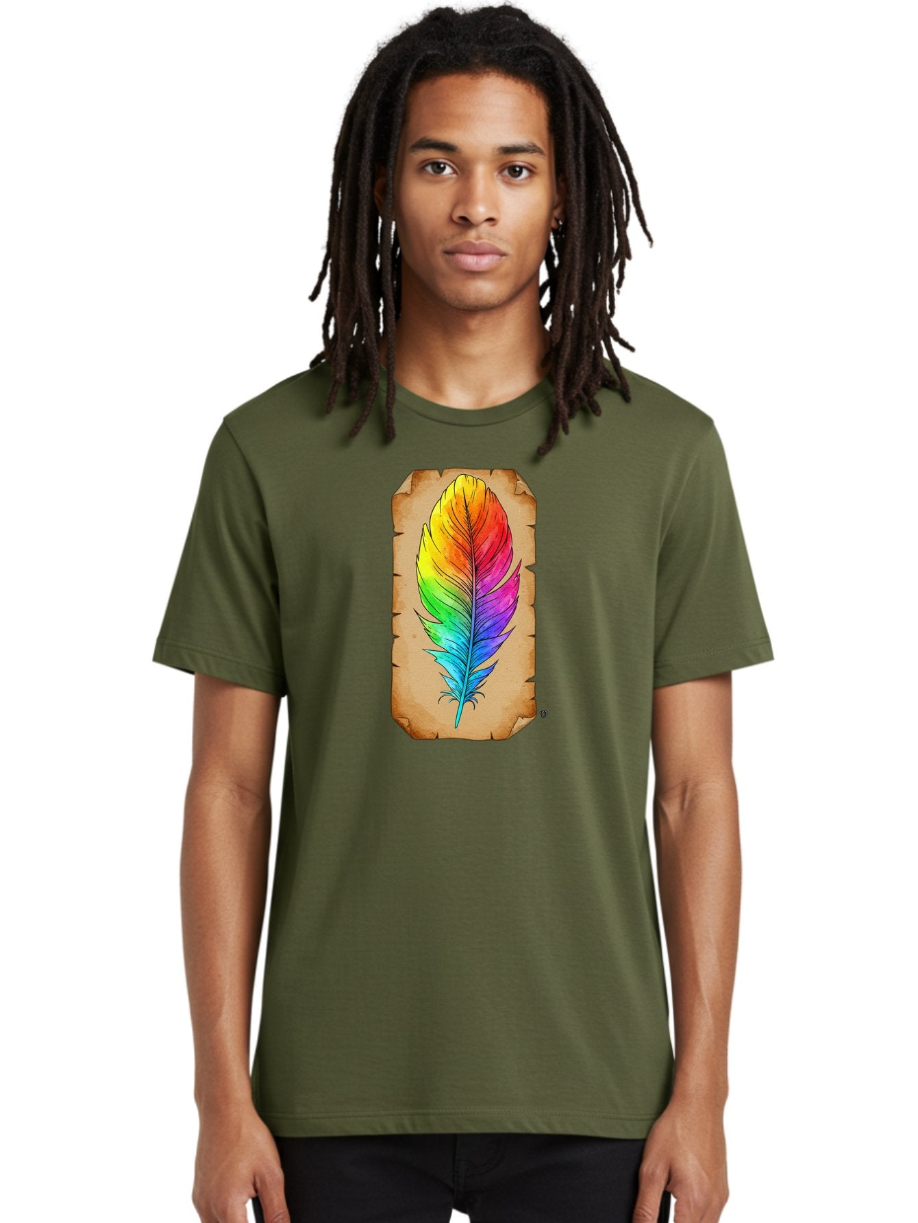 Rainbow-Feather-7 Men'S Graphic Tee, 100% Cotton, Comfortable Casual Summer Wear, Machine Washable, Vintage Camera, Old Camera, Antique Camera, Black Camera, Classic Photography, Photography Equipment, Nostalgic Device, Film Camera, Camera Art Baj230 28