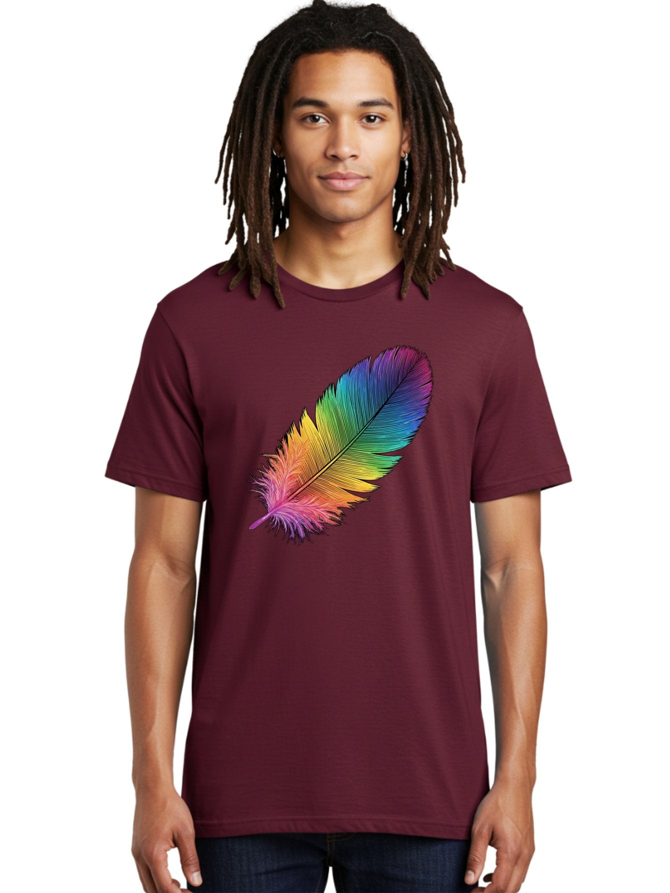 Rainbow-Feather-9 Men'S Graphic Tee, 100% Cotton, Comfortable Casual Summer Wear, Machine Washable, Vintage Camera, Old Camera, Antique Camera, Black Camera, Classic Photography, Photography Equipment, Nostalgic Device, Film Camera, Camera Art Baj232 19