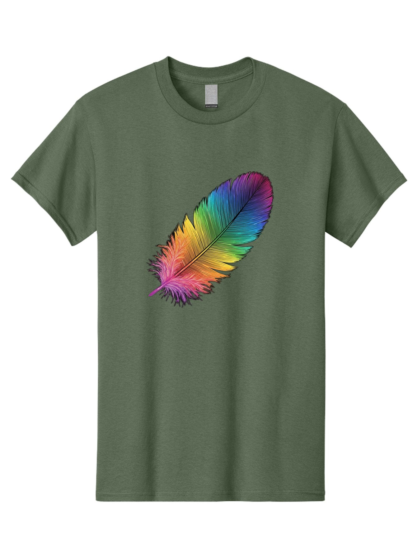 Rainbow-Feather-9 Men'S Graphic Tee, 100% Cotton, Comfortable Casual Summer Wear, Machine Washable, Vintage Camera, Old Camera, Antique Camera, Black Camera, Classic Photography, Photography Equipment, Nostalgic Device, Film Camera, Camera Art Baj232 9