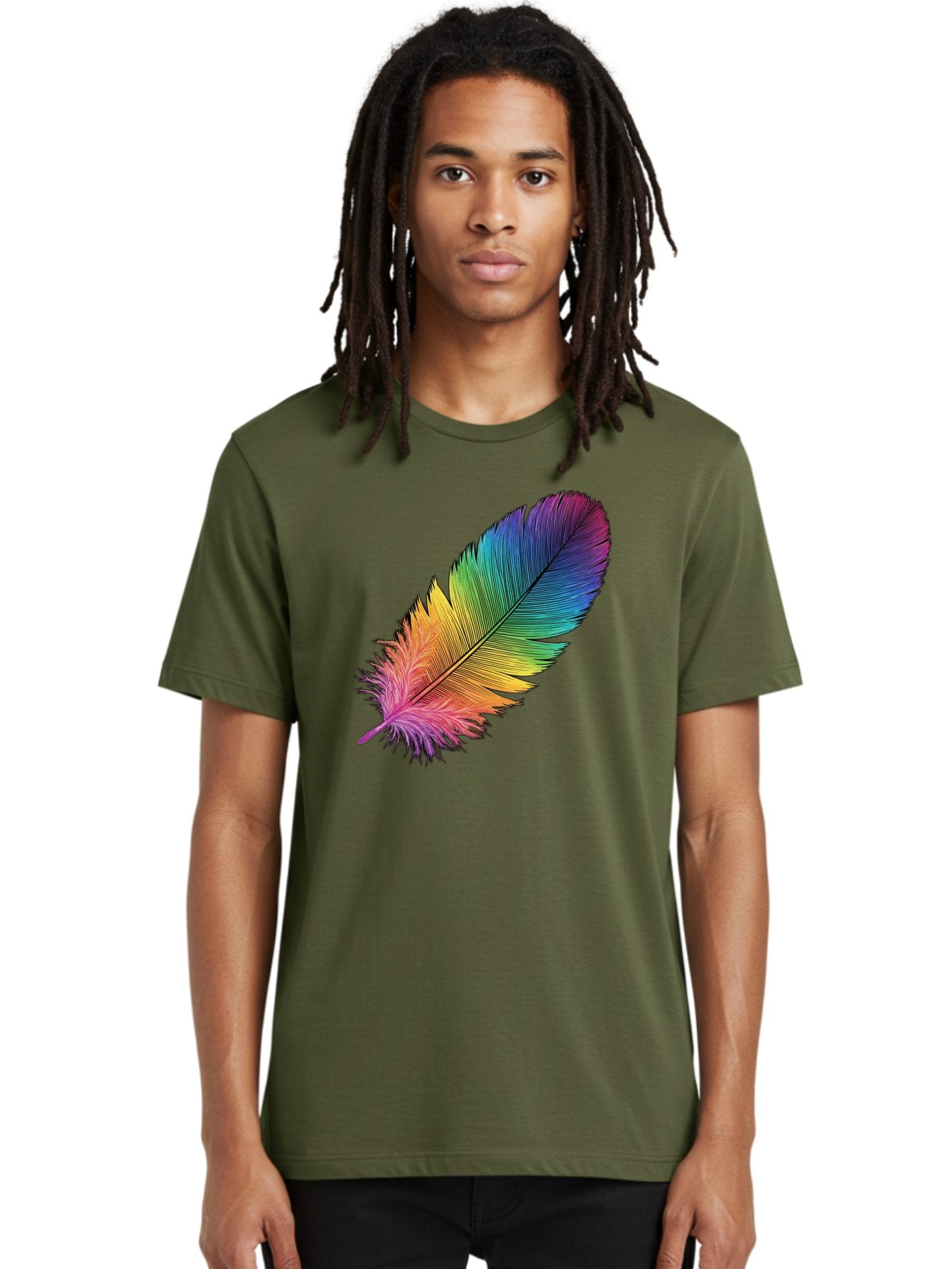 Rainbow-Feather-9 Men'S Graphic Tee, 100% Cotton, Comfortable Casual Summer Wear, Machine Washable, Vintage Camera, Old Camera, Antique Camera, Black Camera, Classic Photography, Photography Equipment, Nostalgic Device, Film Camera, Camera Art Baj232 26