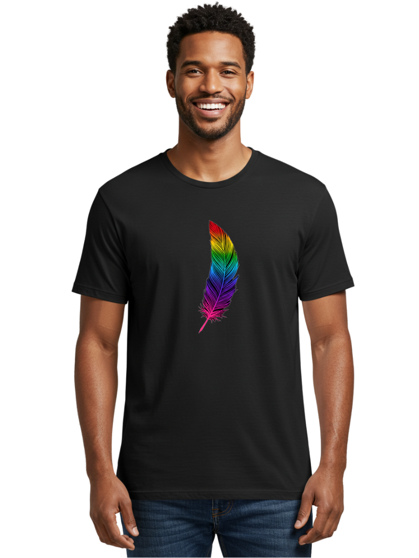 Rainbow-Feather Men'S Graphic Tee, 100% Cotton, Comfortable Casual Summer Wear, Machine Washable, Vintage Camera, Old Camera, Antique Camera, Black Camera, Classic Photography, Photography Equipment, Nostalgic Device, Film Camera, Camera Art Baj233 27