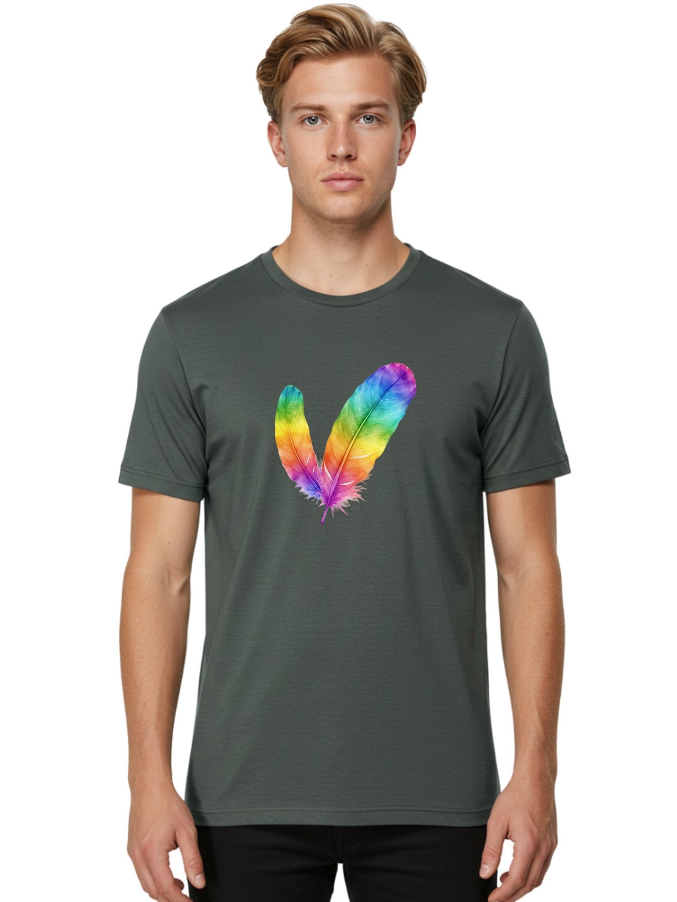 Rainbow-Feathers Men'S Graphic Tee, 100% Cotton, Comfortable Casual Summer Wear, Machine Washable, Vintage Camera, Old Camera, Antique Camera, Black Camera, Classic Photography, Photography Equipment, Nostalgic Device, Film Camera, Camera Art Baj234 28