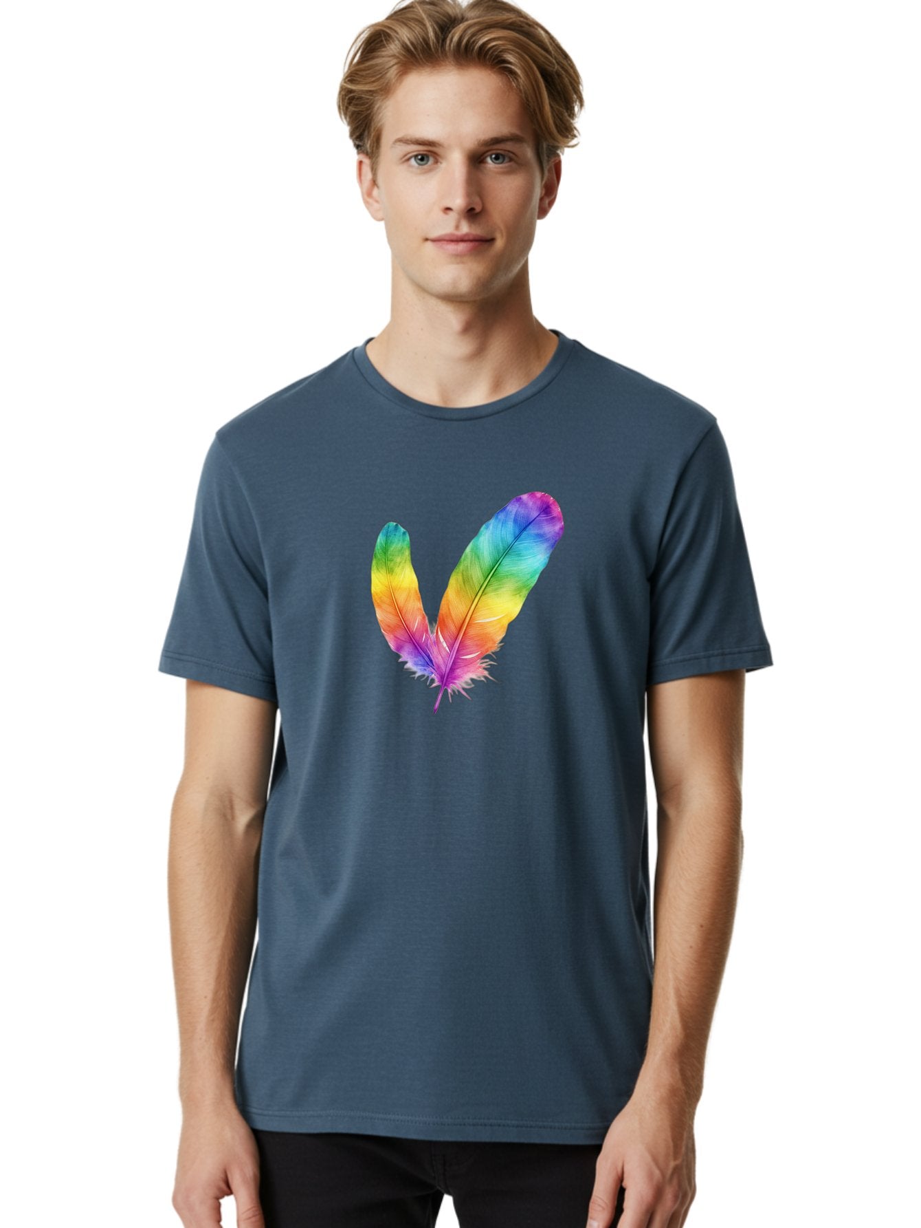 Rainbow-Feathers Men'S Graphic Tee, 100% Cotton, Comfortable Casual Summer Wear, Machine Washable, Vintage Camera, Old Camera, Antique Camera, Black Camera, Classic Photography, Photography Equipment, Nostalgic Device, Film Camera, Camera Art Baj234 27