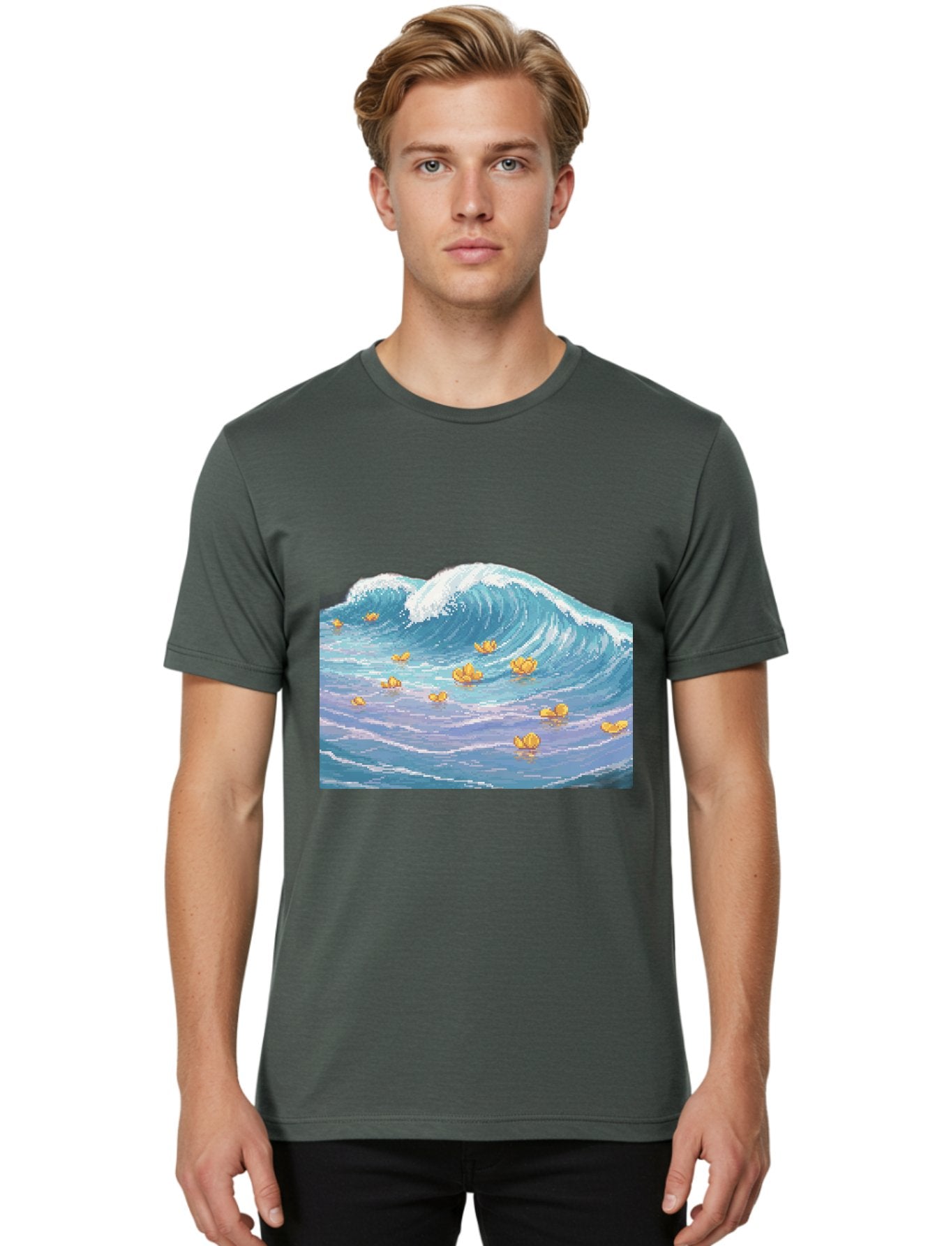 Rubber-Ducks-In-Wave Men'S Graphic Tee, 100% Cotton, Comfortable Casual Summer Wear, Machine Washable, Vintage Camera, Old Camera, Antique Camera, Black Camera, Classic Photography, Photography Equipment, Nostalgic Device, Film Camera, Baj245 18