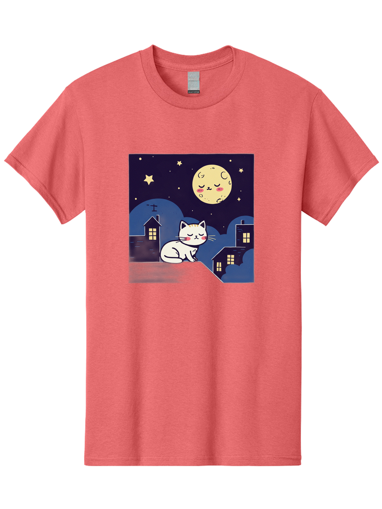Sleeping-Cat-Under-Moonlight Men'S Graphic Tee, 100% Cotton, Comfortable Casual Summer Wear, Machine Washable, Vintage Camera, Old Camera, Antique Camera, Black Camera, Classic Photography, Photography Equipment, Nostalgic Device, Film Camera, Baj249 9
