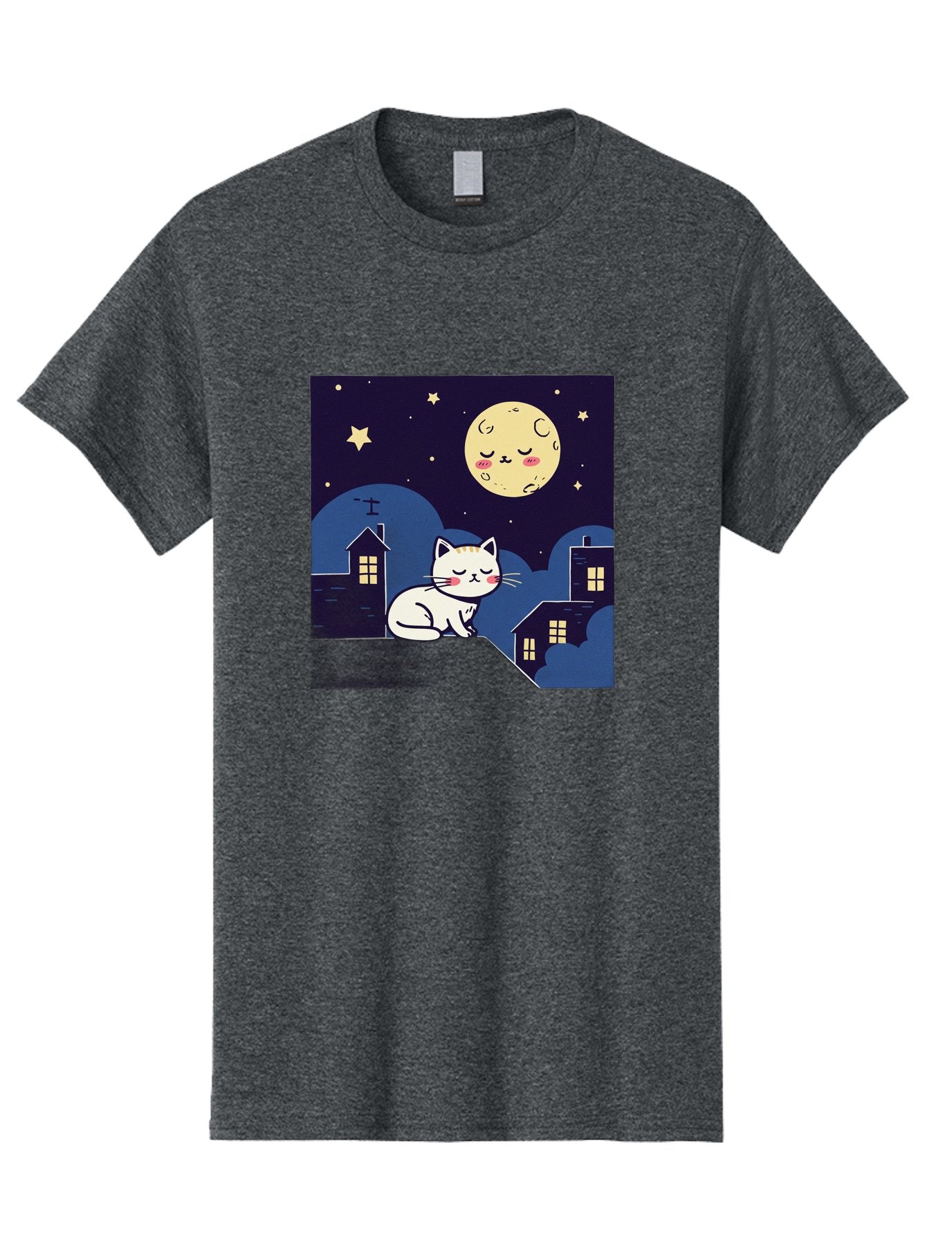 Sleeping-Cat-Under-Moonlight Men'S Graphic Tee, 100% Cotton, Comfortable Casual Summer Wear, Machine Washable, Vintage Camera, Old Camera, Antique Camera, Black Camera, Classic Photography, Photography Equipment, Nostalgic Device, Film Camera, Baj249 13