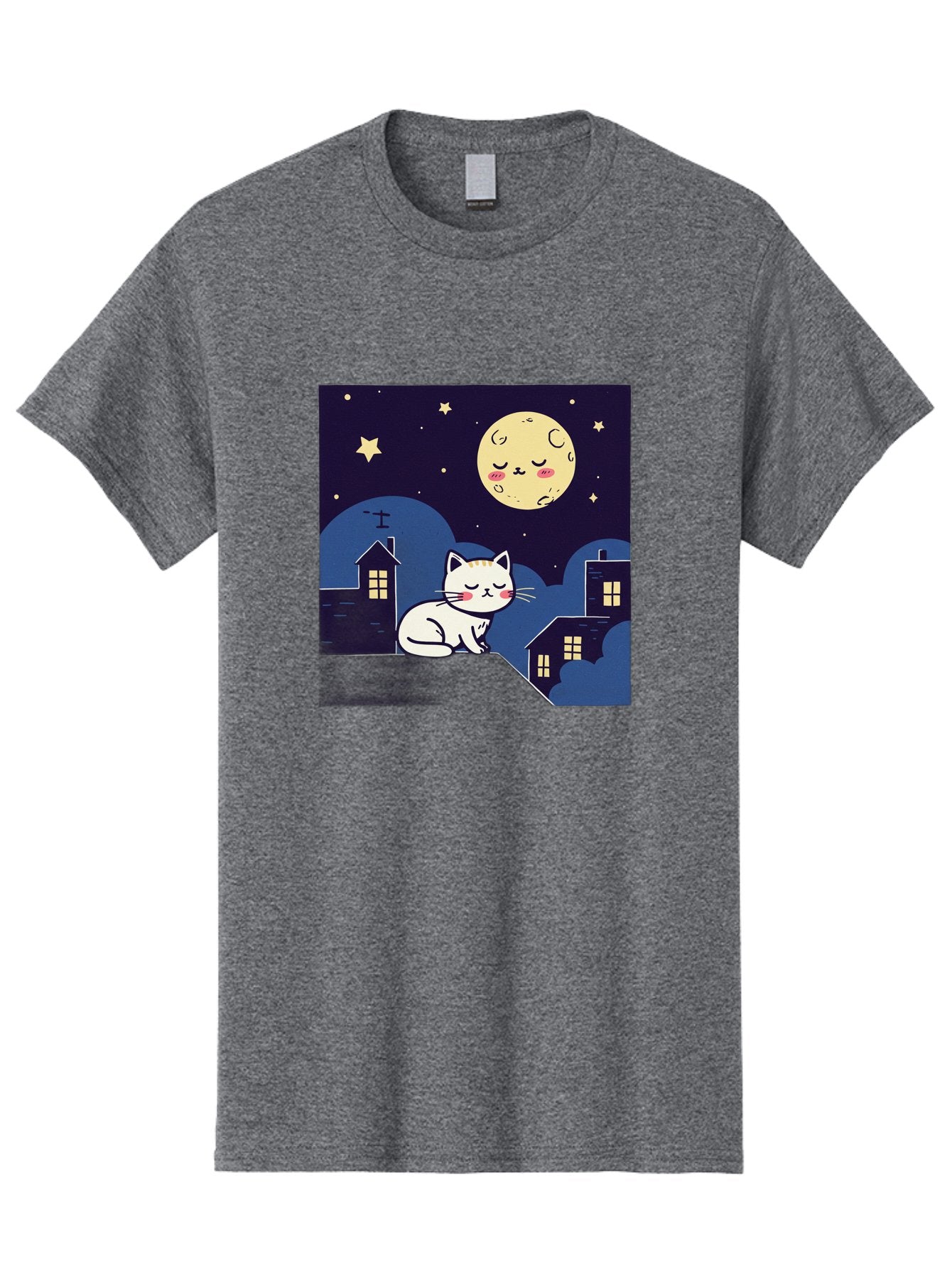 Sleeping-Cat-Under-Moonlight Men'S Graphic Tee, 100% Cotton, Comfortable Casual Summer Wear, Machine Washable, Vintage Camera, Old Camera, Antique Camera, Black Camera, Classic Photography, Photography Equipment, Nostalgic Device, Film Camera, Baj249 4