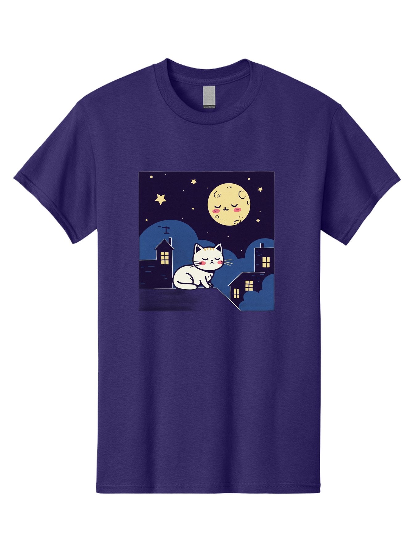 Sleeping-Cat-Under-Moonlight Men'S Graphic Tee, 100% Cotton, Comfortable Casual Summer Wear, Machine Washable, Vintage Camera, Old Camera, Antique Camera, Black Camera, Classic Photography, Photography Equipment, Nostalgic Device, Film Camera, Baj249 15