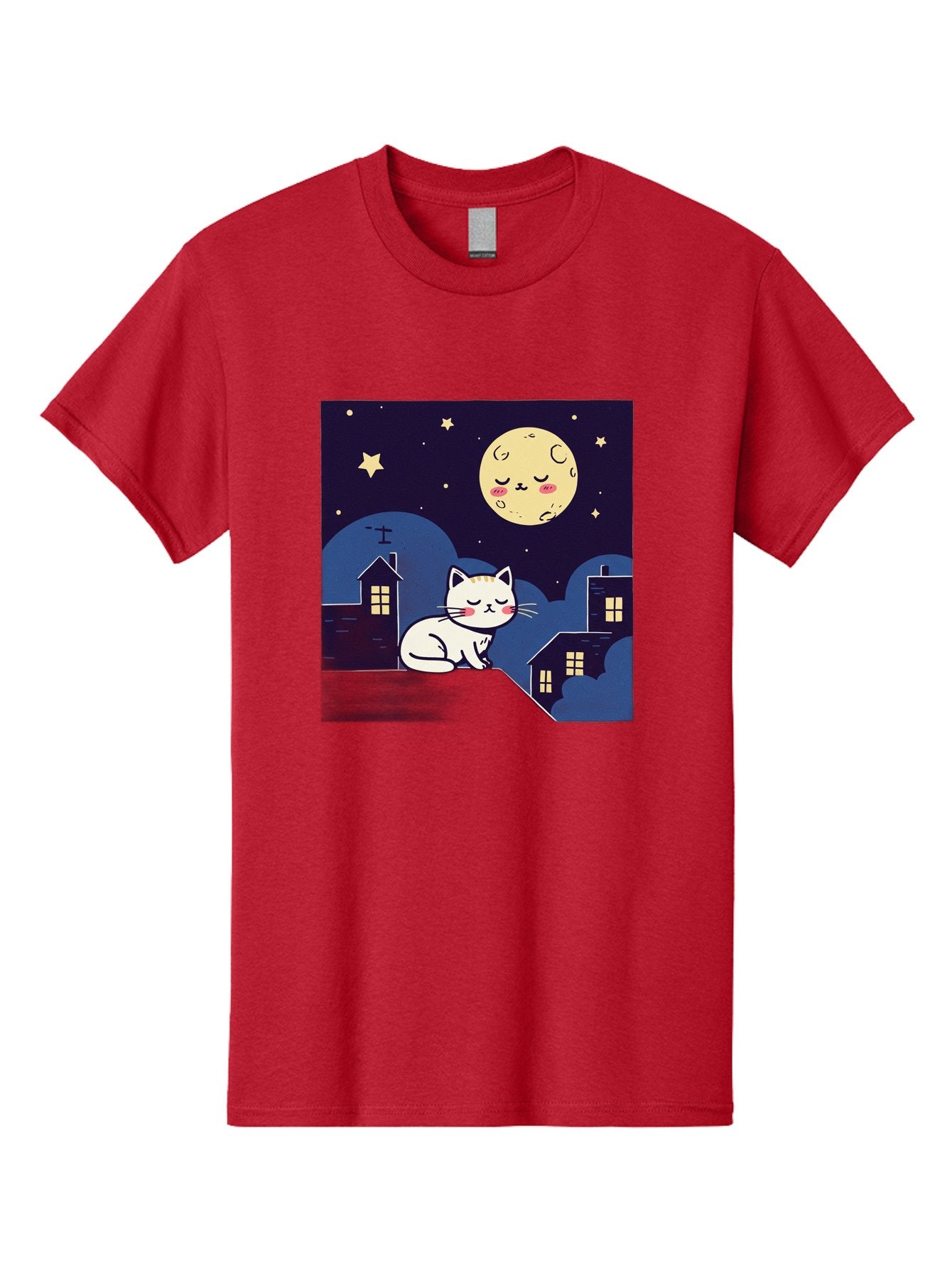 Sleeping-Cat-Under-Moonlight Men'S Graphic Tee, 100% Cotton, Comfortable Casual Summer Wear, Machine Washable, Vintage Camera, Old Camera, Antique Camera, Black Camera, Classic Photography, Photography Equipment, Nostalgic Device, Film Camera, Baj249 6