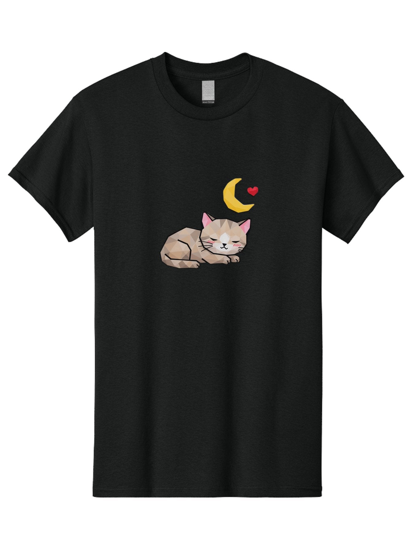 Sleeping-Cat-With-Moon-And-Heart Men'S Graphic Tee, 100% Cotton, Comfortable Casual Summer Wear, Machine Washable, Vintage Camera, Old Camera, Antique Camera, Black Camera, Classic Photography, Photography Equipment, Nostalgic Device, Baj250