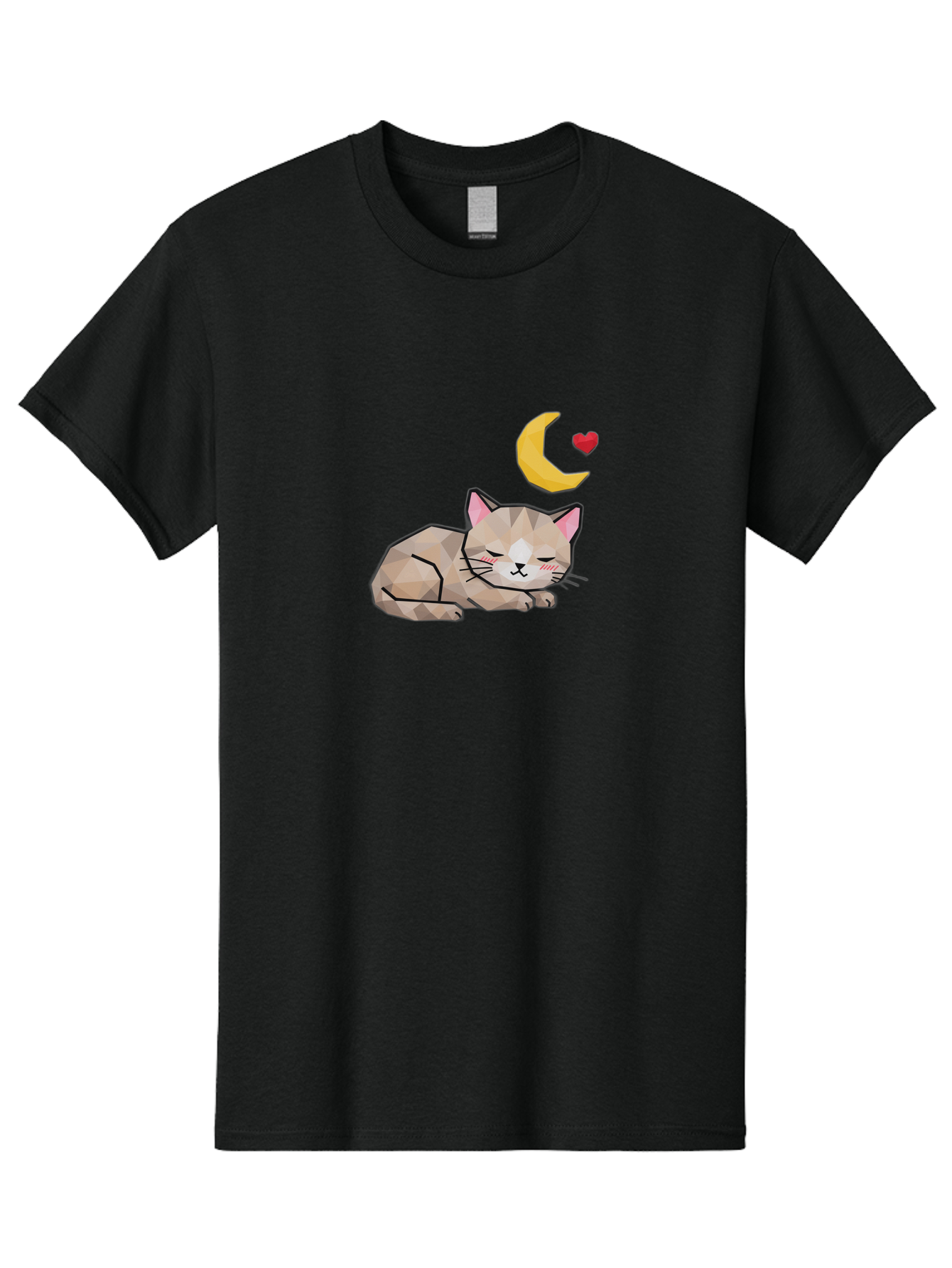 Sleeping-Cat-With-Moon-And-Heart Men'S Graphic Tee, 100% Cotton, Comfortable Casual Summer Wear, Machine Washable, Vintage Camera, Old Camera, Antique Camera, Black Camera, Classic Photography, Photography Equipment, Nostalgic Device, Baj250 11