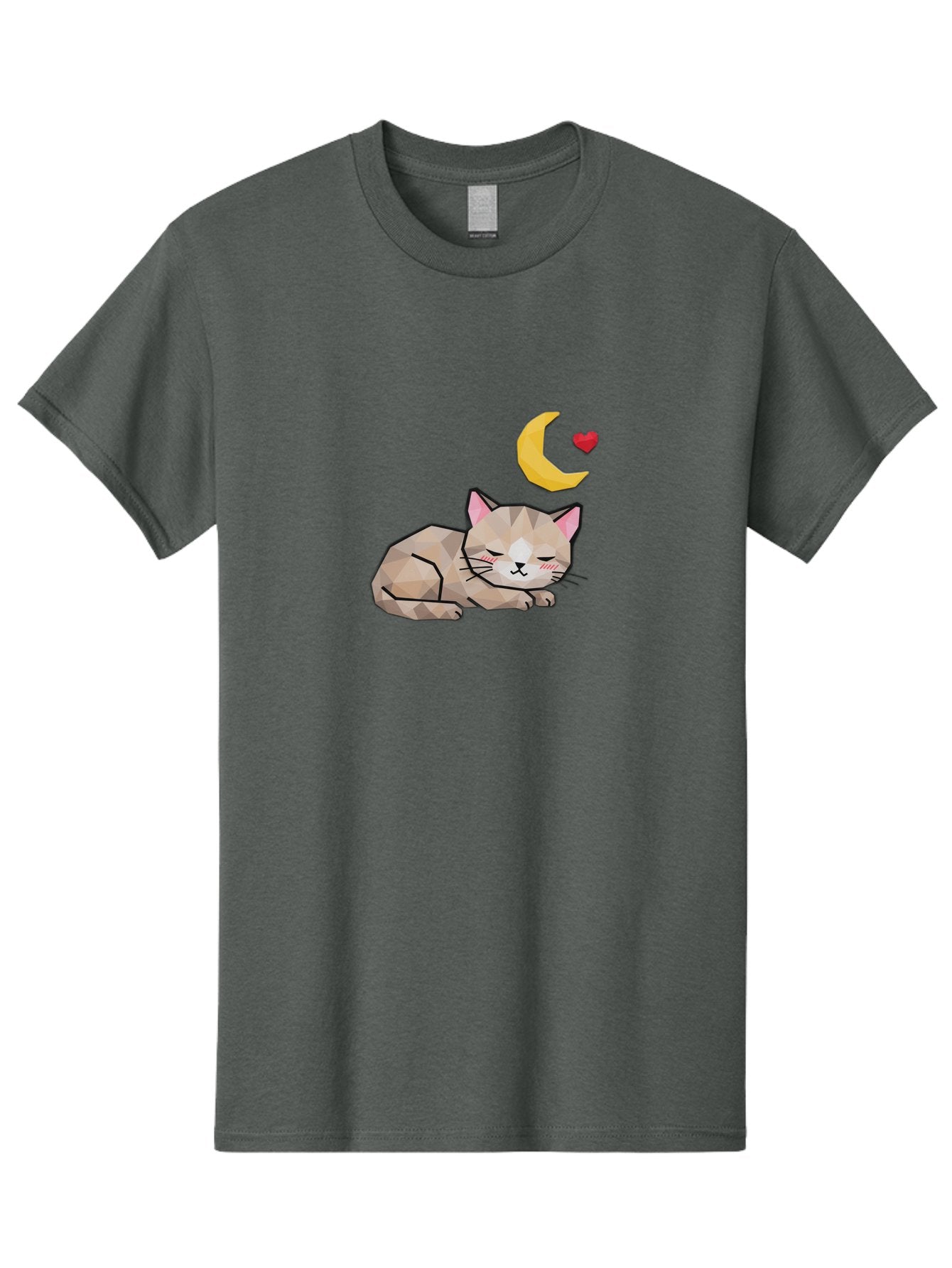 Sleeping-Cat-With-Moon-And-Heart Men'S Graphic Tee, 100% Cotton, Comfortable Casual Summer Wear, Machine Washable, Vintage Camera, Old Camera, Antique Camera, Black Camera, Classic Photography, Photography Equipment, Nostalgic Device, Baj250