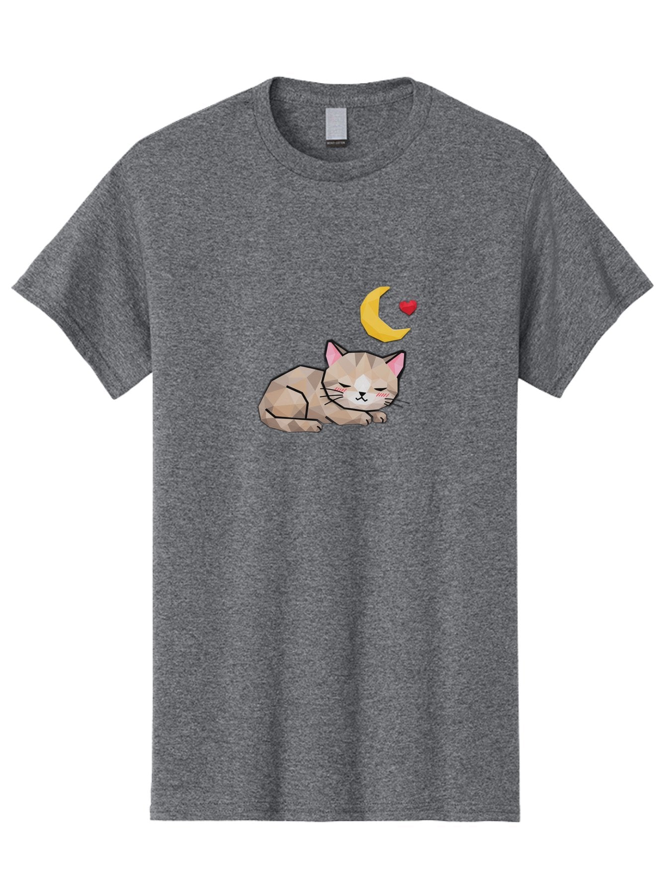 Sleeping-Cat-With-Moon-And-Heart Men'S Graphic Tee, 100% Cotton, Comfortable Casual Summer Wear, Machine Washable, Vintage Camera, Old Camera, Antique Camera, Black Camera, Classic Photography, Photography Equipment, Nostalgic Device, Baj250 5