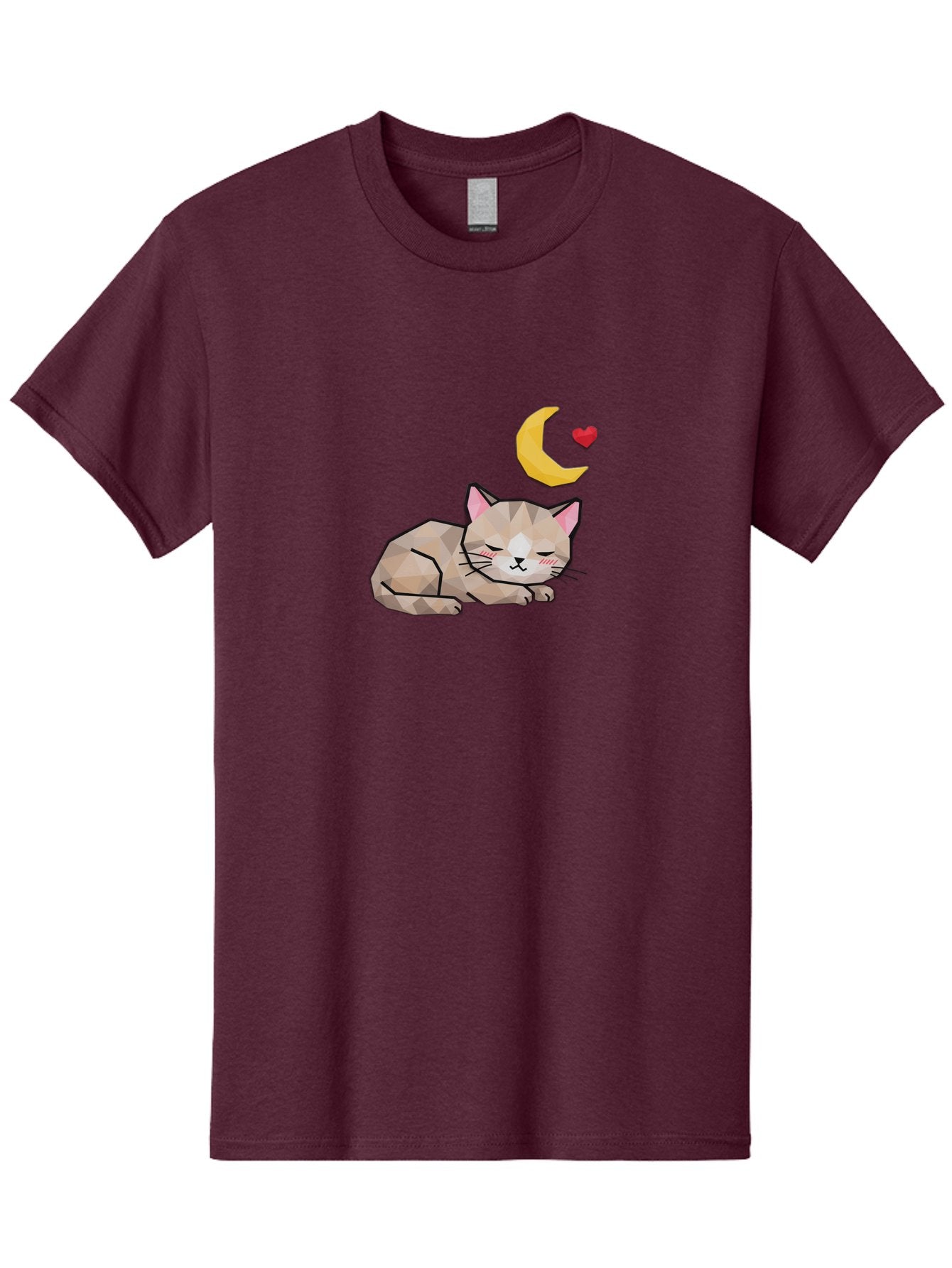 Sleeping-Cat-With-Moon-And-Heart Men'S Graphic Tee, 100% Cotton, Comfortable Casual Summer Wear, Machine Washable, Vintage Camera, Old Camera, Antique Camera, Black Camera, Classic Photography, Photography Equipment, Nostalgic Device, Baj250 7