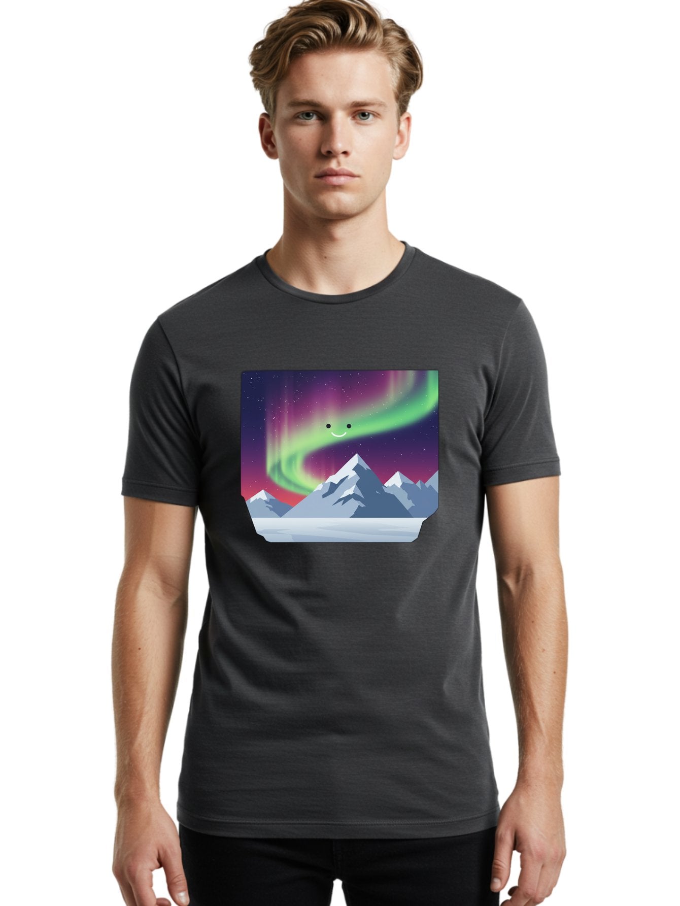 Smiling-Aurora-Borealis Men'S Graphic Tee, 100% Cotton, Comfortable Casual Summer Wear, Machine Washable, Vintage Camera, Old Camera, Antique Camera, Black Camera, Classic Photography, Photography Equipment, Nostalgic Device, Film Camera, Baj255 27