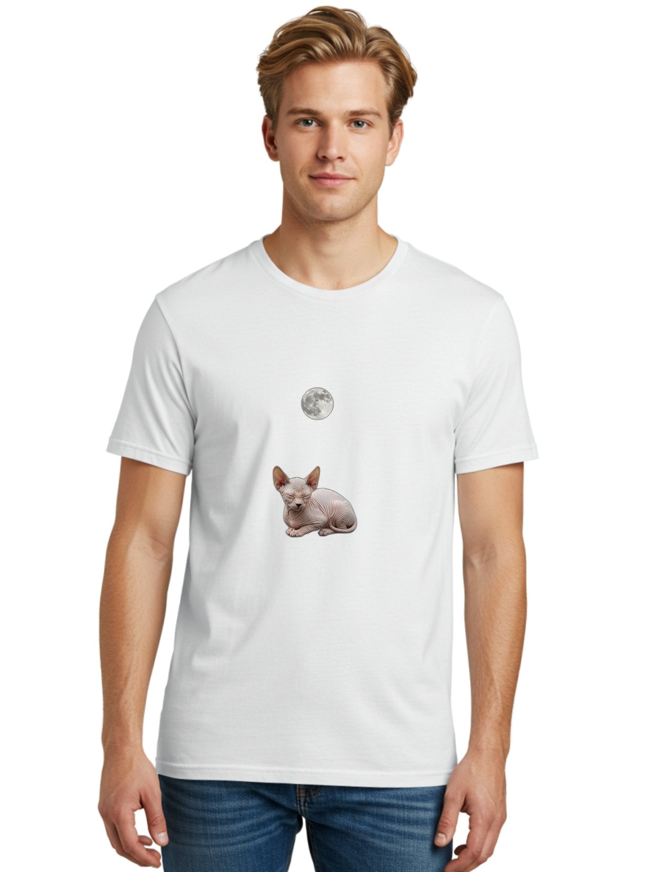 Sphynx-Cat-And-Moon Men'S Graphic Tee, 100% Cotton, Comfortable Casual Summer Wear, Machine Washable, Vintage Camera, Old Camera, Antique Camera, Black Camera, Classic Photography, Photography Equipment, Nostalgic Device, Film Camera, Baj261 26
