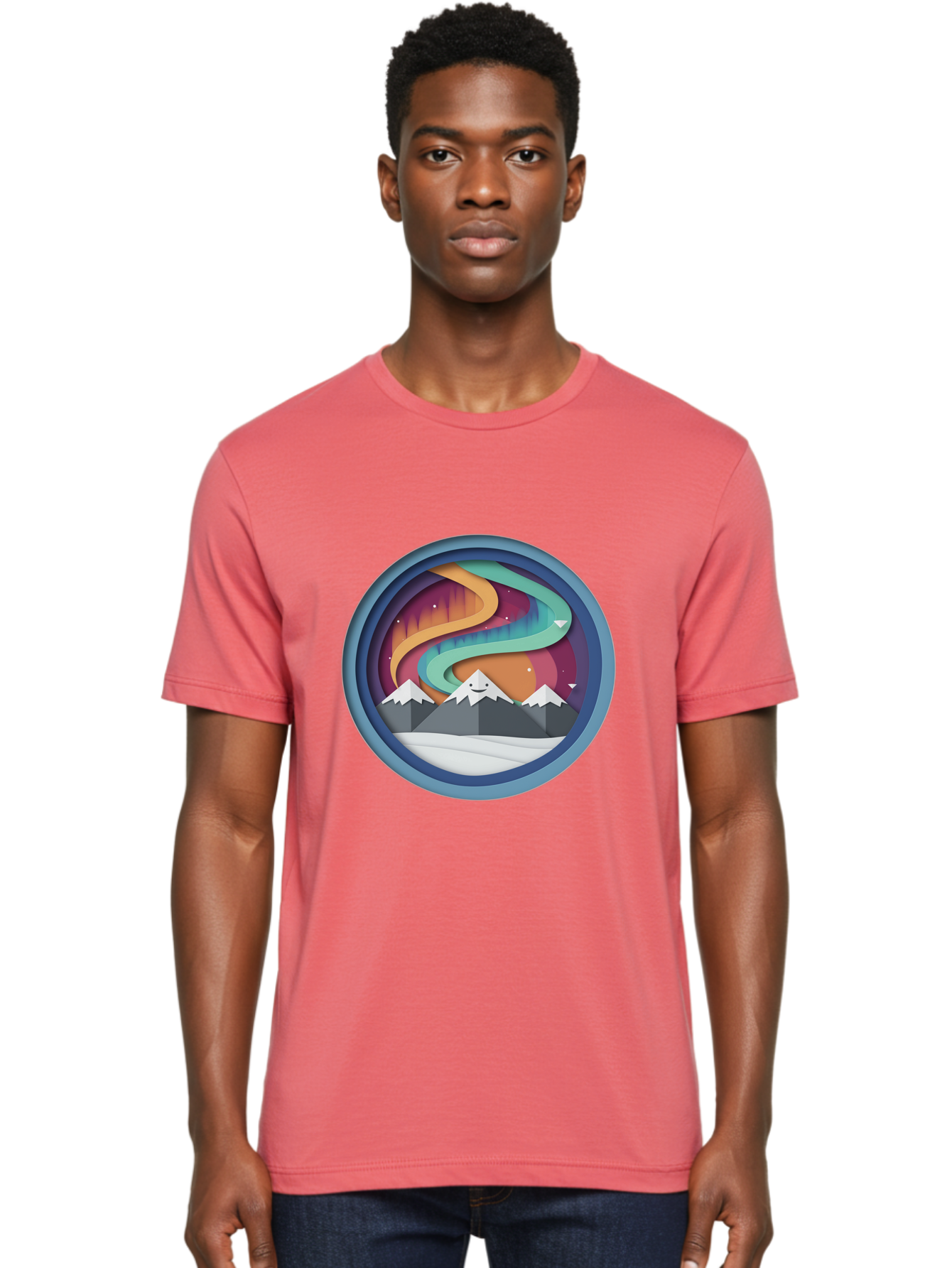 Stylized-Mountain-Landscape Men'S Graphic Tee, 100% Cotton, Comfortable Casual Summer Wear, Machine Washable, Vintage Camera, Old Camera, Antique Camera, Black Camera, Classic Photography, Photography Equipment, Nostalgic Device, Film Camera, Baj263 30
