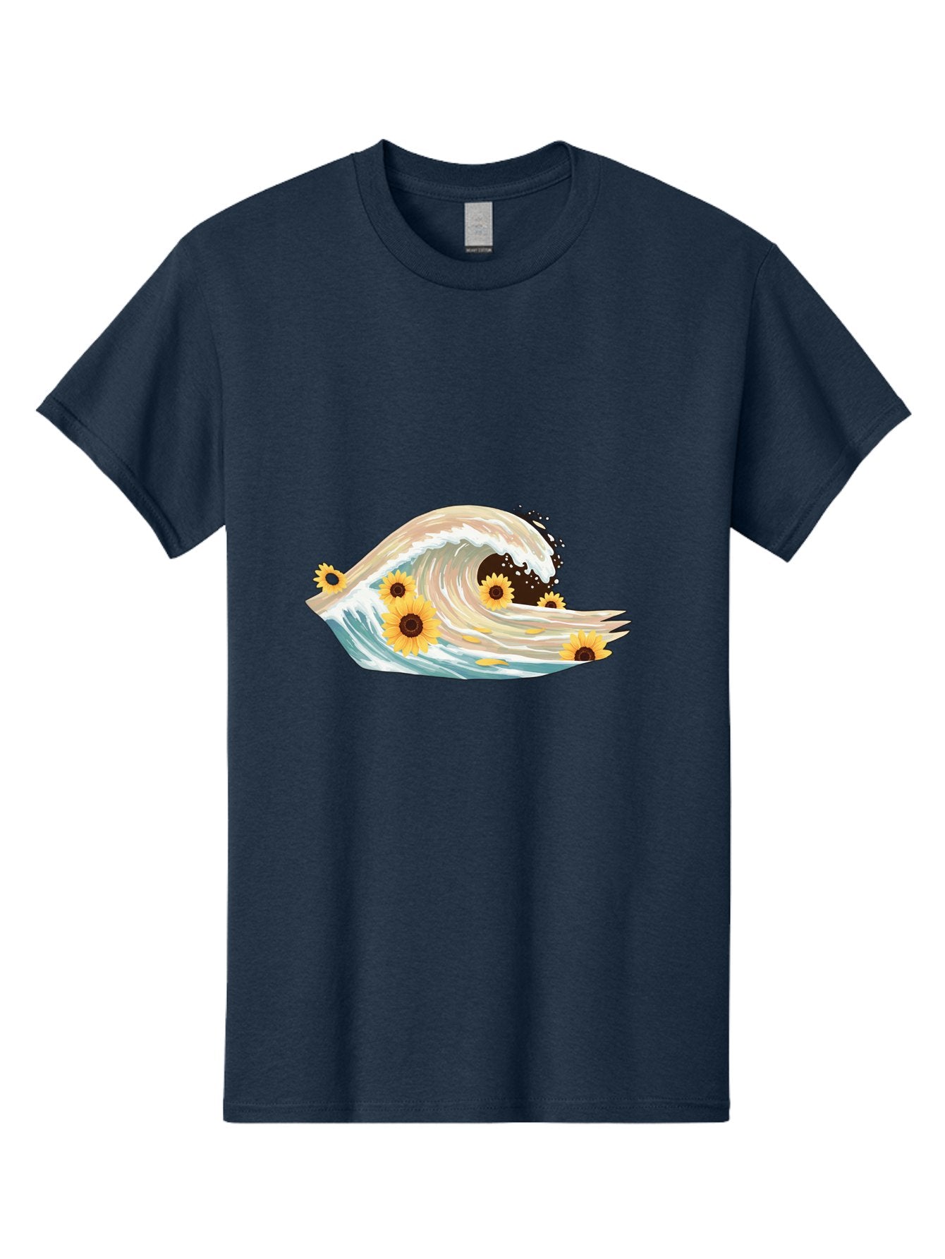 Sunflowers-In-Wave Men'S Graphic Tee, 100% Cotton, Comfortable Casual Summer Wear, Machine Washable, Vintage Camera, Old Camera, Antique Camera, Black Camera, Classic Photography, Photography Equipment, Nostalgic Device, Film Camera, Baj264 12