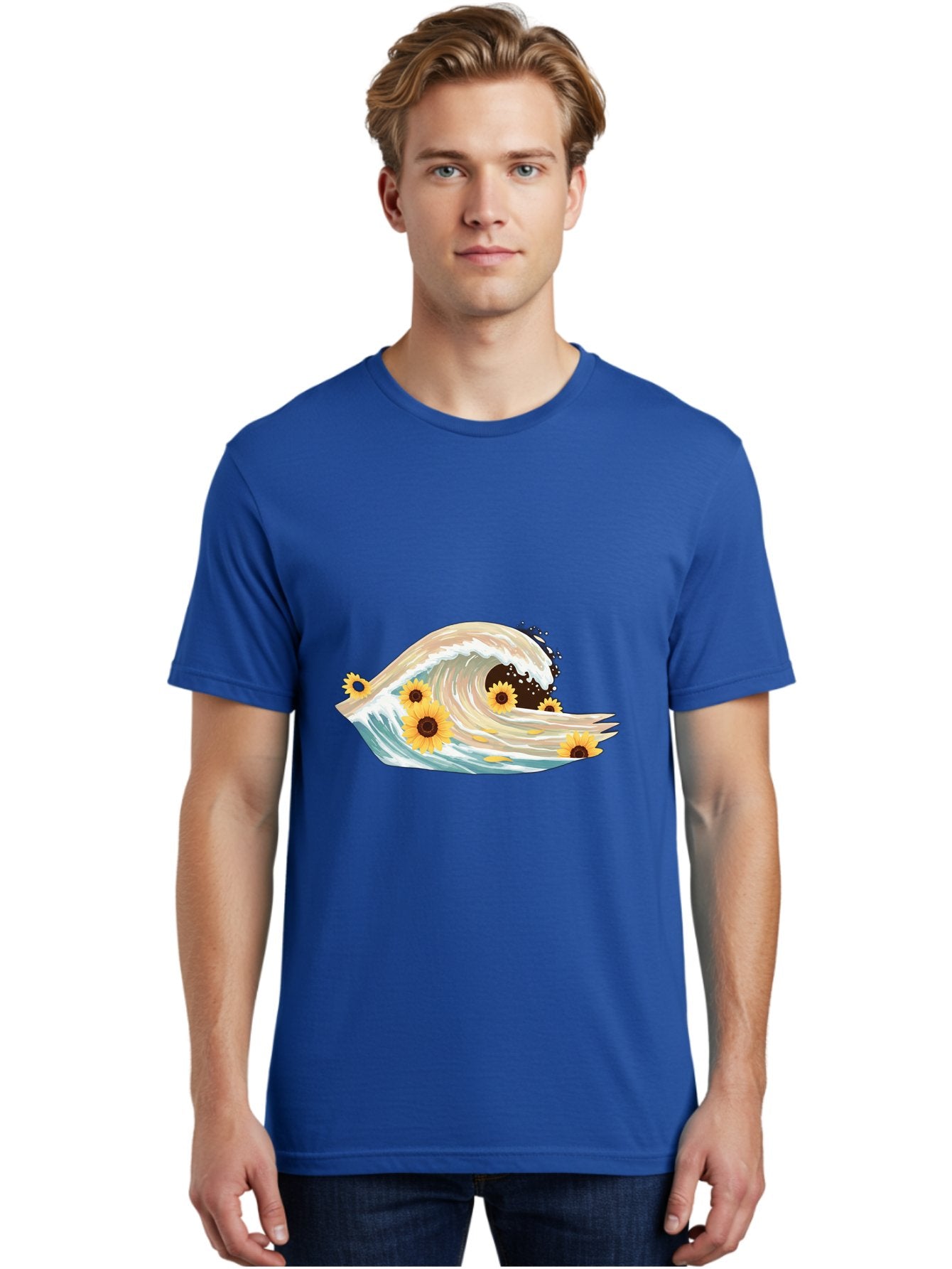 Sunflowers-In-Wave Men'S Graphic Tee, 100% Cotton, Comfortable Casual Summer Wear, Machine Washable, Vintage Camera, Old Camera, Antique Camera, Black Camera, Classic Photography, Photography Equipment, Nostalgic Device, Film Camera, Baj264 19