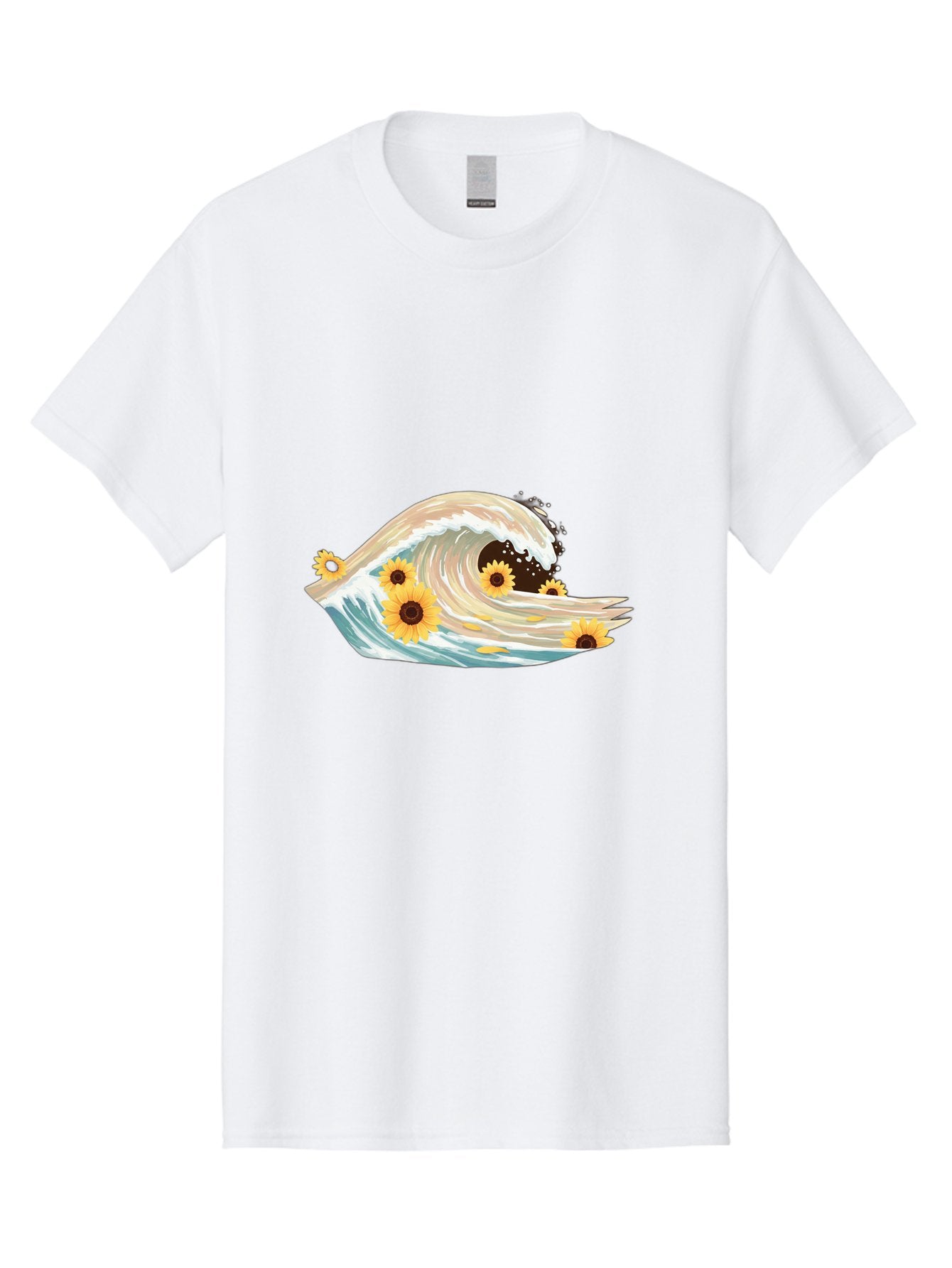 Sunflowers-In-Wave Men'S Graphic Tee, 100% Cotton, Comfortable Casual Summer Wear, Machine Washable, Vintage Camera, Old Camera, Antique Camera, Black Camera, Classic Photography, Photography Equipment, Nostalgic Device, Film Camera, Baj264 4