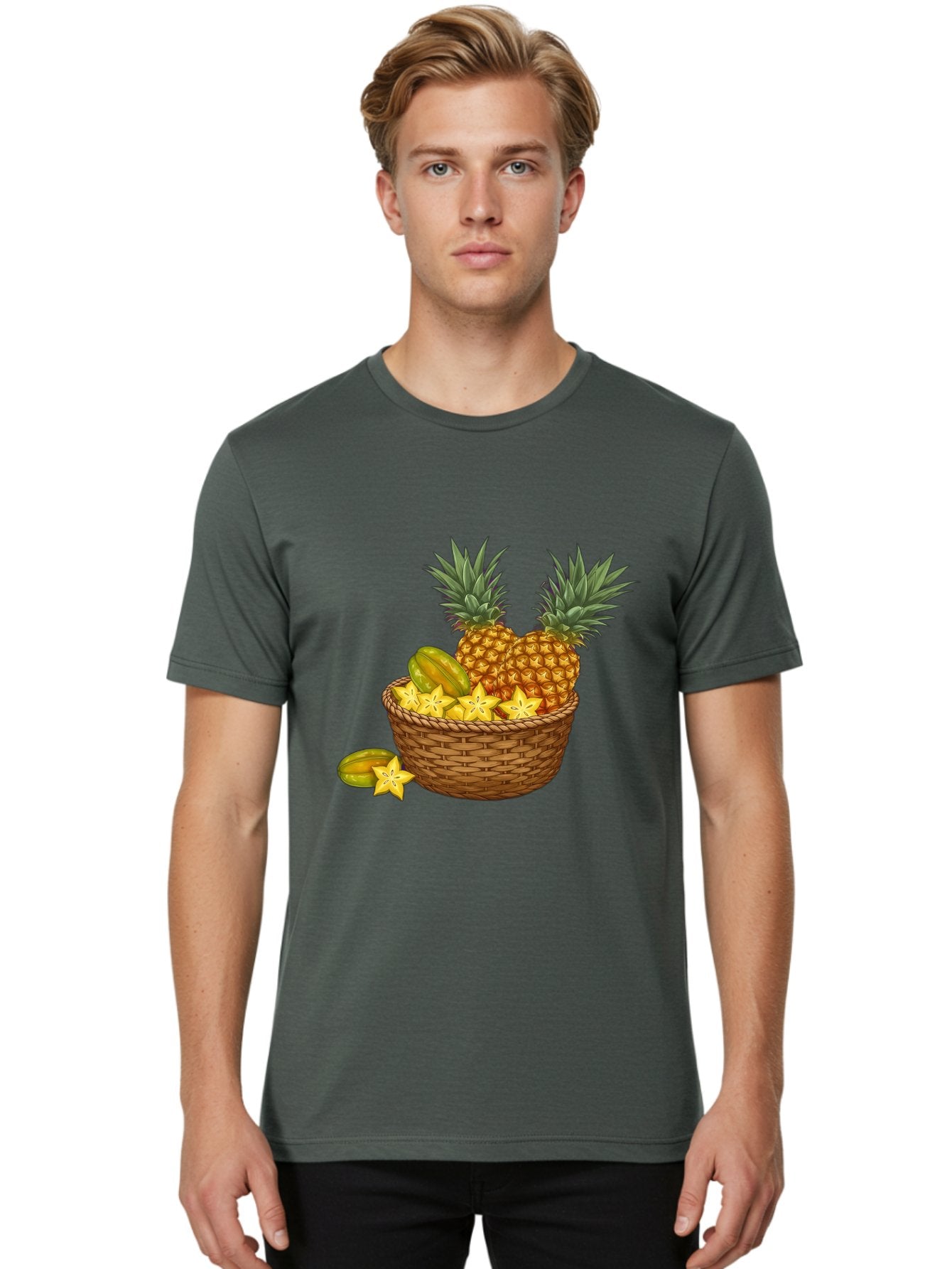 Tropical-Fruits-Basket Men'S Graphic Tee, 100% Cotton, Comfortable Casual Summer Wear, Machine Washable, Vintage Camera, Old Camera, Antique Camera, Black Camera, Classic Photography, Photography Equipment, Nostalgic Device, Film Camera, Baj279 27