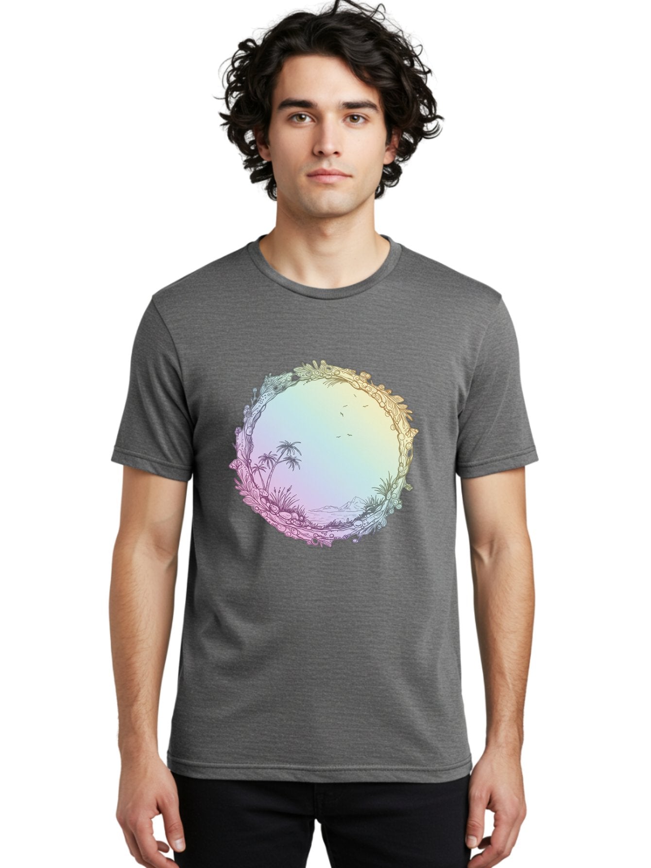 Tropical-Landscape Men'S Graphic Tee, 100% Cotton, Comfortable Casual Summer Wear, Machine Washable, Vintage Camera, Old Camera, Antique Camera, Black Camera, Classic Photography, Photography Equipment, Nostalgic Device, Film Camera, Baj280 29