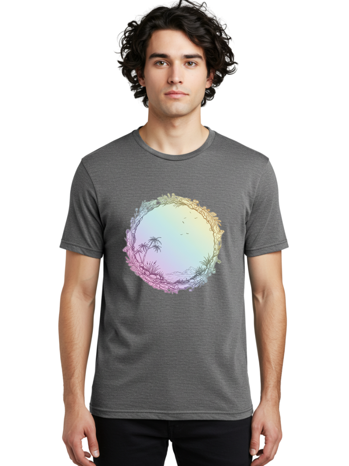 Tropical-Landscape Men'S Graphic Tee, 100% Cotton, Comfortable Casual Summer Wear, Machine Washable, Vintage Camera, Old Camera, Antique Camera, Black Camera, Classic Photography, Photography Equipment, Nostalgic Device, Film Camera, Baj280 17