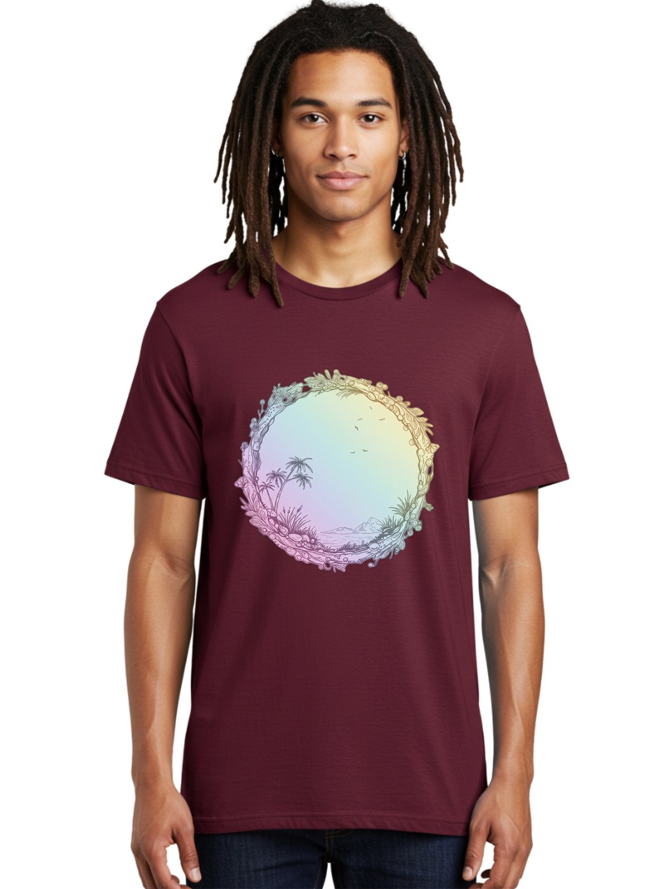 Tropical-Landscape Men'S Graphic Tee, 100% Cotton, Comfortable Casual Summer Wear, Machine Washable, Vintage Camera, Old Camera, Antique Camera, Black Camera, Classic Photography, Photography Equipment, Nostalgic Device, Film Camera, Baj280 16