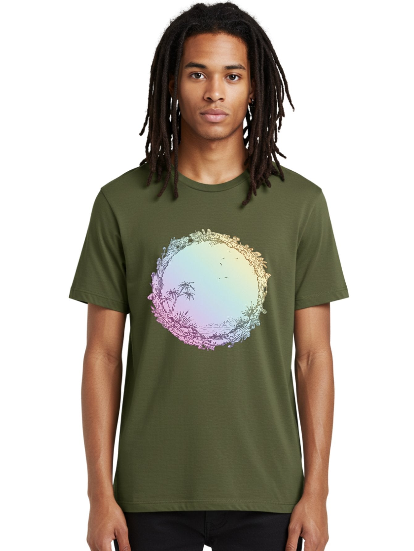 Tropical-Landscape Men'S Graphic Tee, 100% Cotton, Comfortable Casual Summer Wear, Machine Washable, Vintage Camera, Old Camera, Antique Camera, Black Camera, Classic Photography, Photography Equipment, Nostalgic Device, Film Camera, Baj280 24