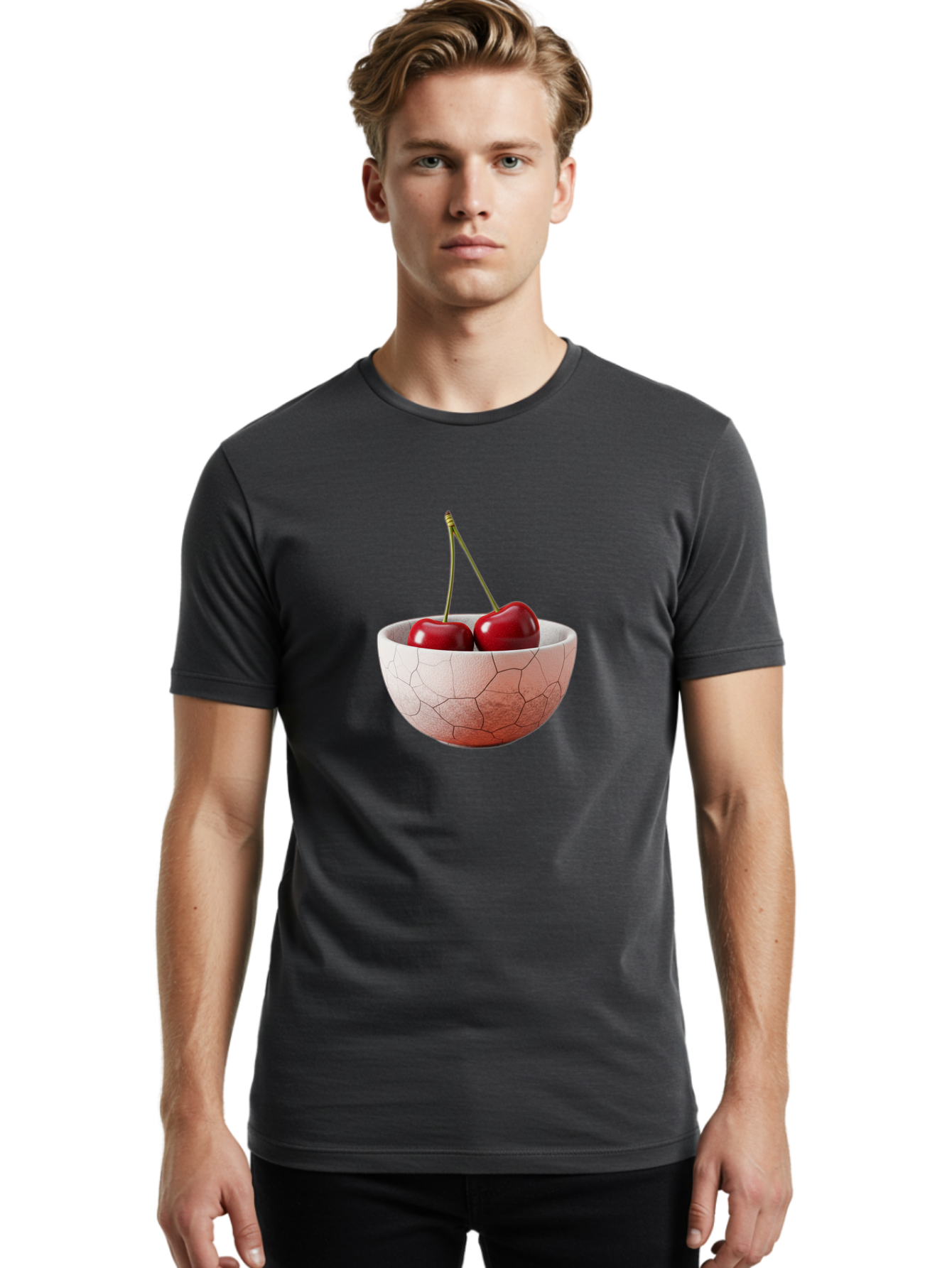Two-Cherries-In-Cracked-Bowl Men'S Graphic Tee, 100% Cotton, Comfortable Casual Summer Wear, Machine Washable, Vintage Camera, Old Camera, Antique Camera, Black Camera, Classic Photography, Photography Equipment, Nostalgic Device, Film Camera, Baj281 18