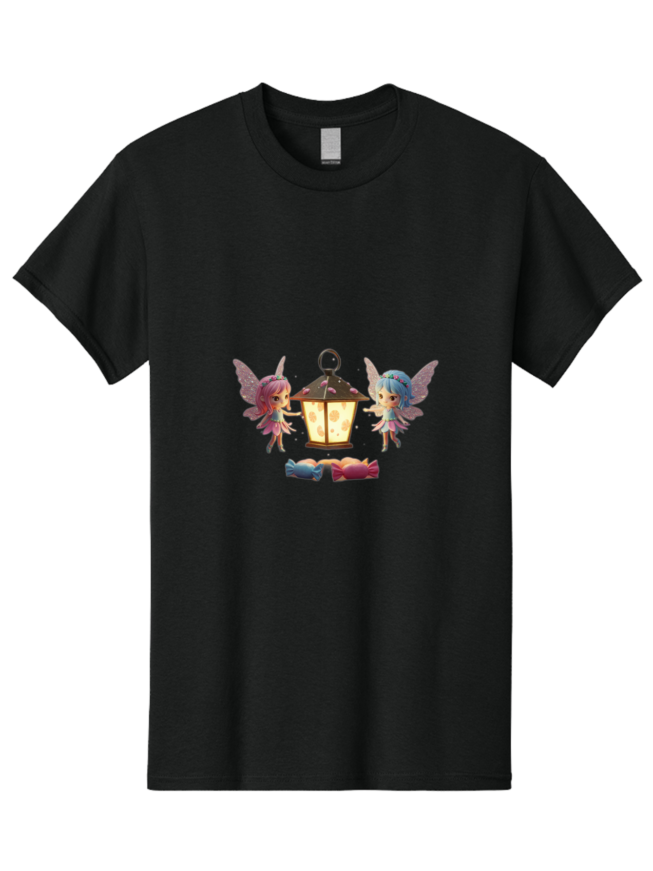 Two-Fairies-With-Lantern-1 Men'S Graphic Tee, 100% Cotton, Comfortable Casual Summer Wear, Machine Washable, Vintage Camera, Old Camera, Antique Camera, Black Camera, Classic Photography, Photography Equipment, Nostalgic Device, Film Camera, Baj283 5