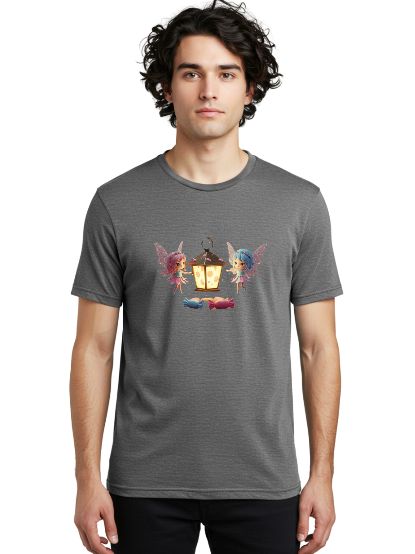 Two-Fairies-With-Lantern-1 Men'S Graphic Tee, 100% Cotton, Comfortable Casual Summer Wear, Machine Washable, Vintage Camera, Old Camera, Antique Camera, Black Camera, Classic Photography, Photography Equipment, Nostalgic Device, Film Camera, Baj283 26