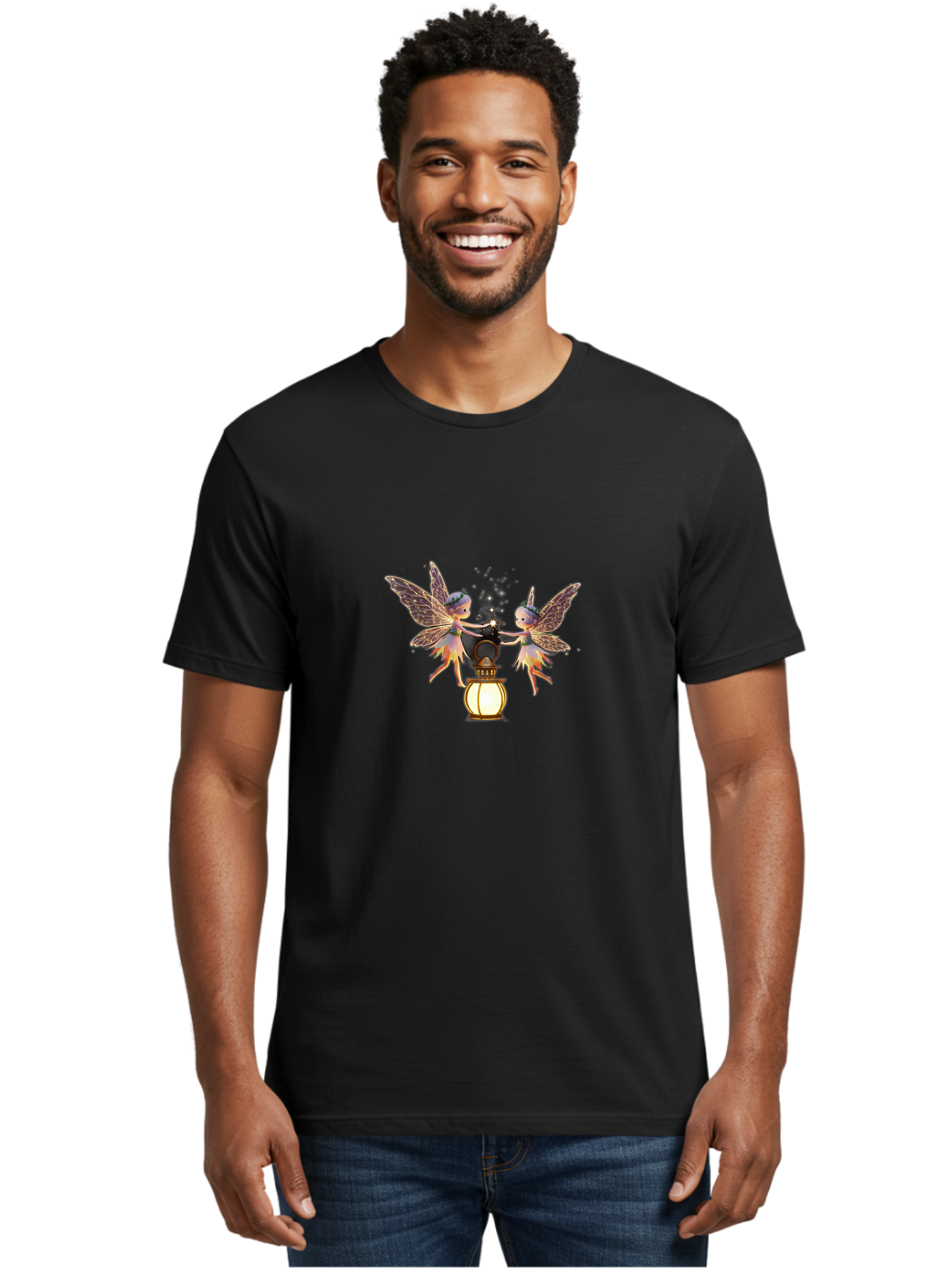 Two-Fairies-With-Lantern Men'S Graphic Tee, 100% Cotton, Comfortable Casual Summer Wear, Machine Washable, Vintage Camera, Old Camera, Antique Camera, Black Camera, Classic Photography, Photography Equipment, Nostalgic Device, Film Camera, Baj284 23