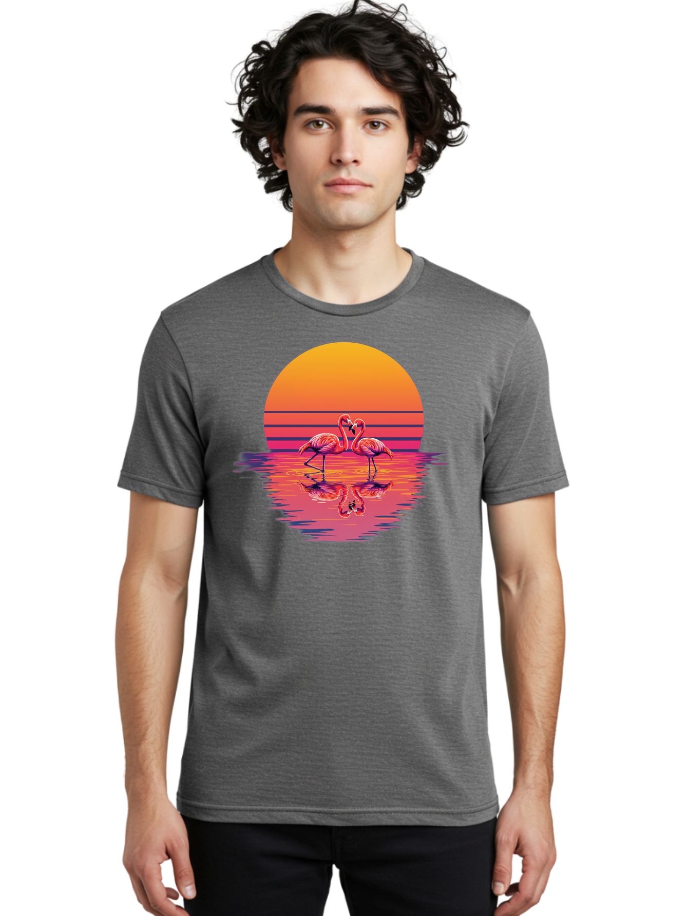 Two-Flamingos-2 Men'S Graphic Tee, 100% Cotton, Comfortable Casual Summer Wear, Machine Washable, Vintage Camera, Old Camera, Antique Camera, Black Camera, Classic Photography, Photography Equipment, Nostalgic Device, Film Camera, Camera Art Baj287 17
