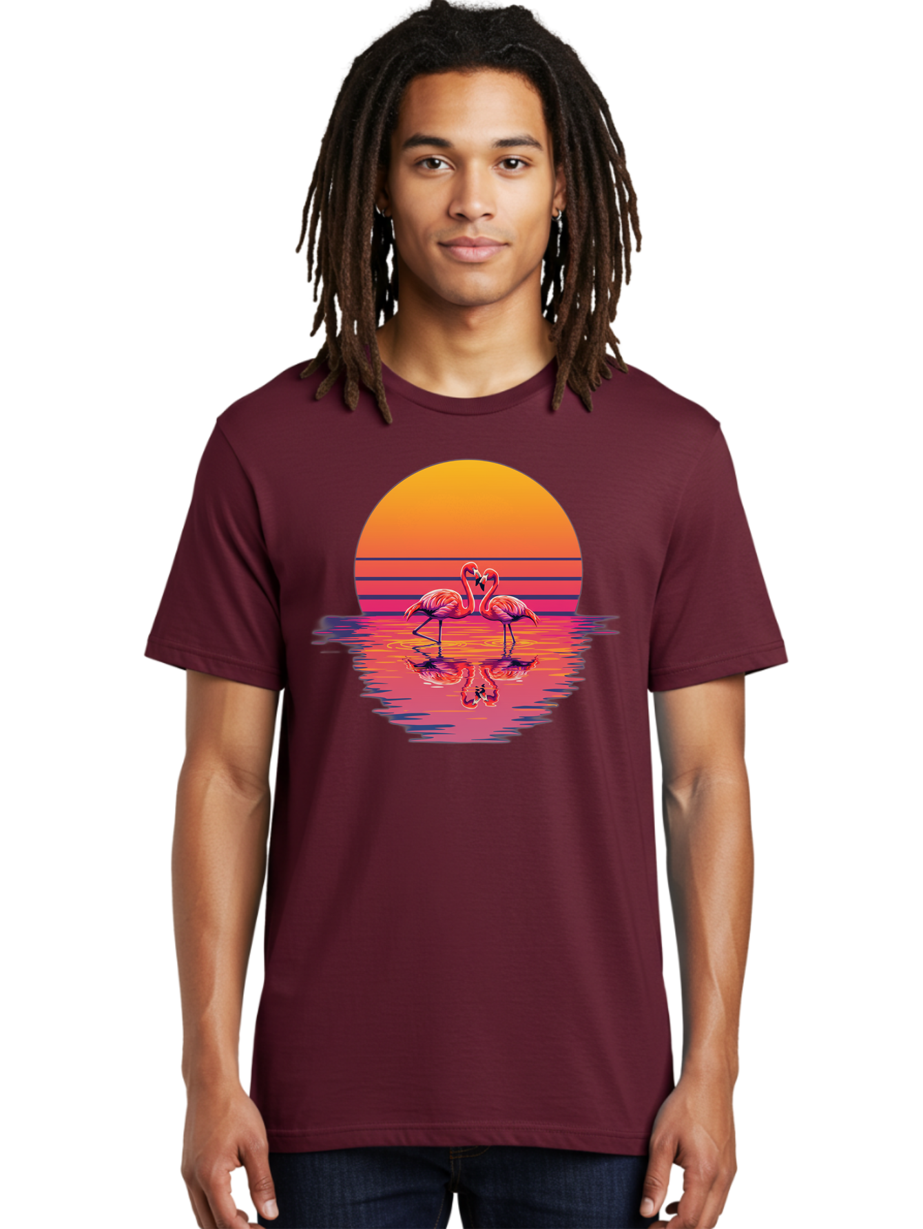 Two-Flamingos-2 Men'S Graphic Tee, 100% Cotton, Comfortable Casual Summer Wear, Machine Washable, Vintage Camera, Old Camera, Antique Camera, Black Camera, Classic Photography, Photography Equipment, Nostalgic Device, Film Camera, Camera Art Baj287 18