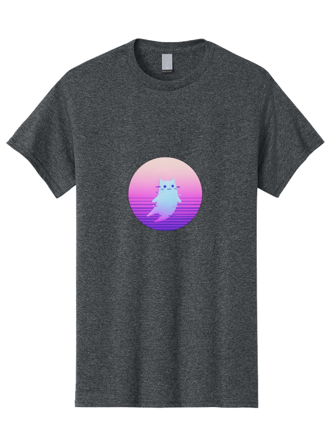 Vaporwave-Cat-1 Men'S Graphic Tee, 100% Cotton, Comfortable Casual Summer Wear, Machine Washable, Vintage Camera, Old Camera, Antique Camera, Black Camera, Classic Photography, Photography Equipment, Nostalgic Device, Film Camera, Camera Art Baj289