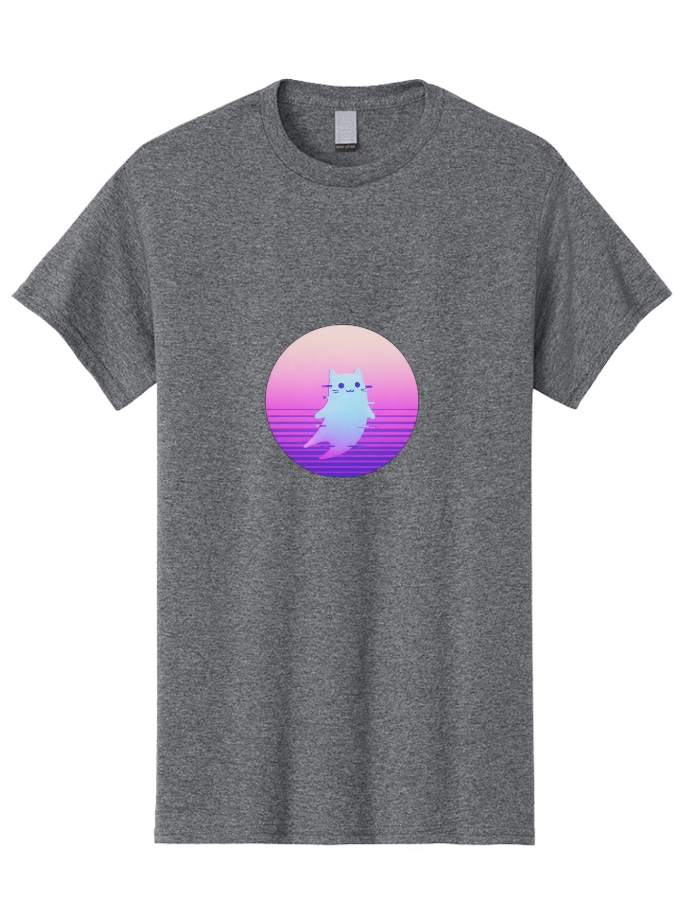Vaporwave-Cat-1 Men'S Graphic Tee, 100% Cotton, Comfortable Casual Summer Wear, Machine Washable, Vintage Camera, Old Camera, Antique Camera, Black Camera, Classic Photography, Photography Equipment, Nostalgic Device, Film Camera, Camera Art Baj289 12