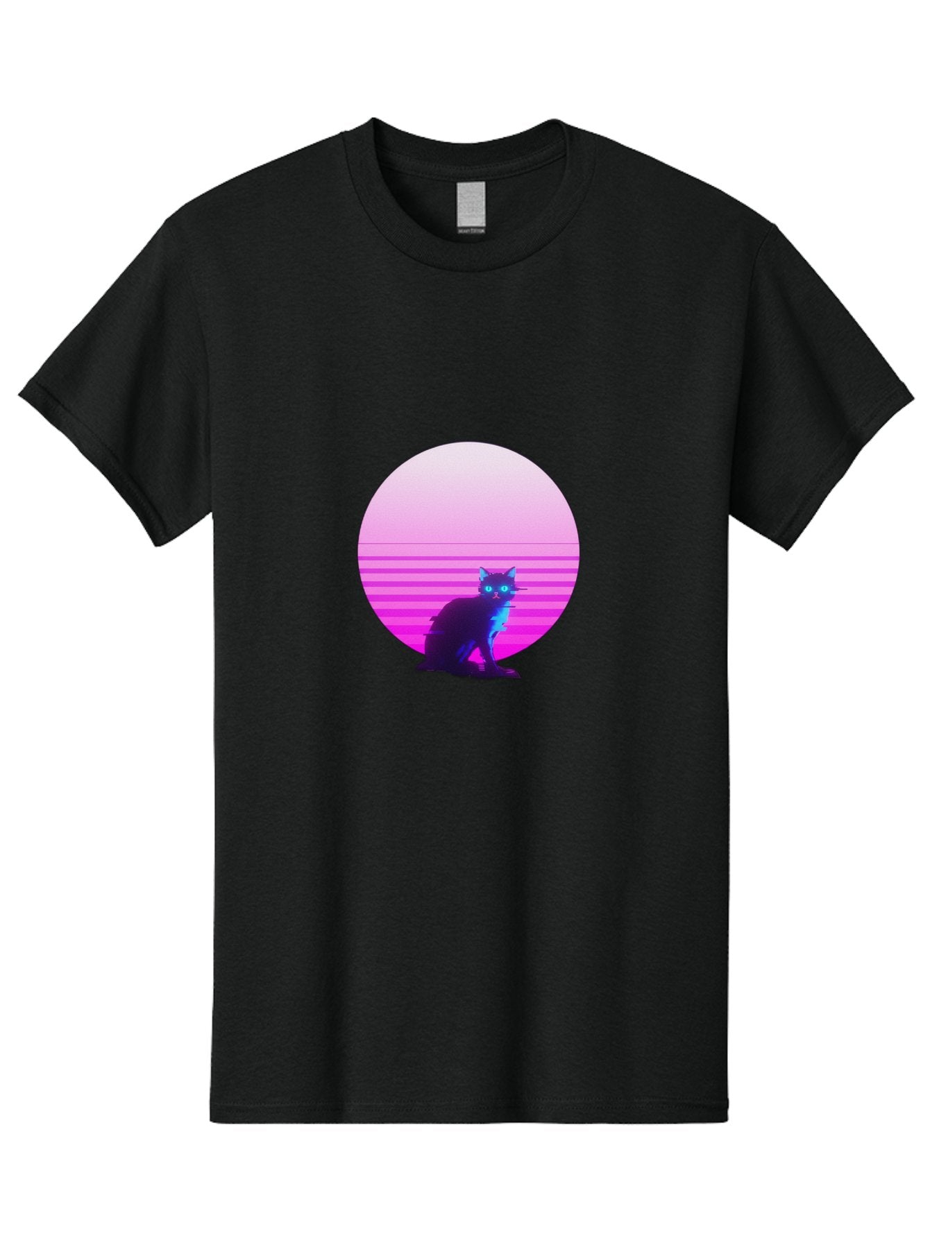 Vaporwave-Cat Men'S Graphic Tee, 100% Cotton, Comfortable Casual Summer Wear, Machine Washable, Vintage Camera, Old Camera, Antique Camera, Black Camera, Classic Photography, Photography Equipment, Nostalgic Device, Film Camera, Camera Art Baj290 12