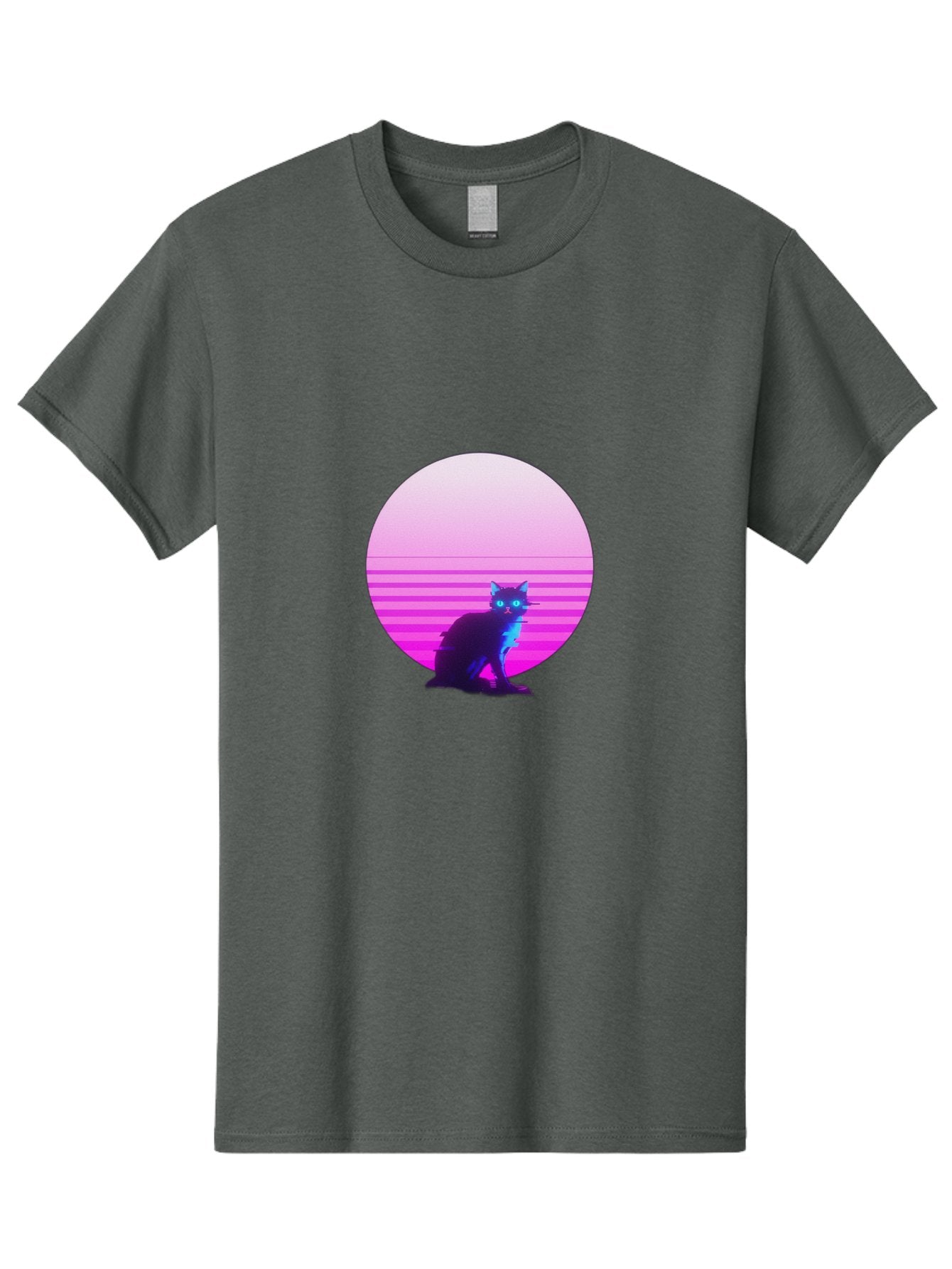 Vaporwave-Cat Men'S Graphic Tee, 100% Cotton, Comfortable Casual Summer Wear, Machine Washable, Vintage Camera, Old Camera, Antique Camera, Black Camera, Classic Photography, Photography Equipment, Nostalgic Device, Film Camera, Camera Art Baj290 14