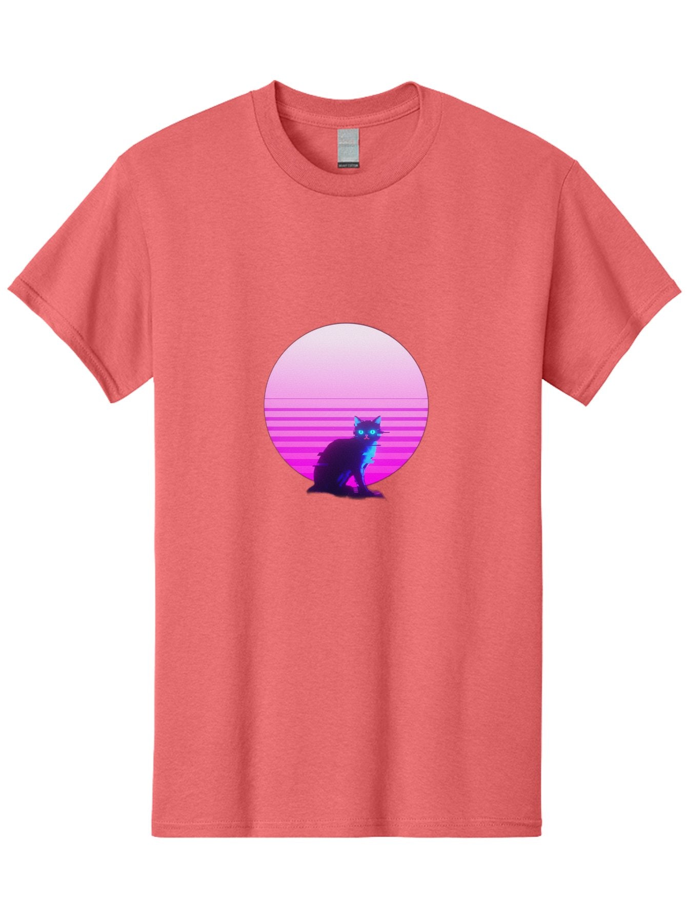 Vaporwave-Cat Men'S Graphic Tee, 100% Cotton, Comfortable Casual Summer Wear, Machine Washable, Vintage Camera, Old Camera, Antique Camera, Black Camera, Classic Photography, Photography Equipment, Nostalgic Device, Film Camera, Camera Art Baj290 15