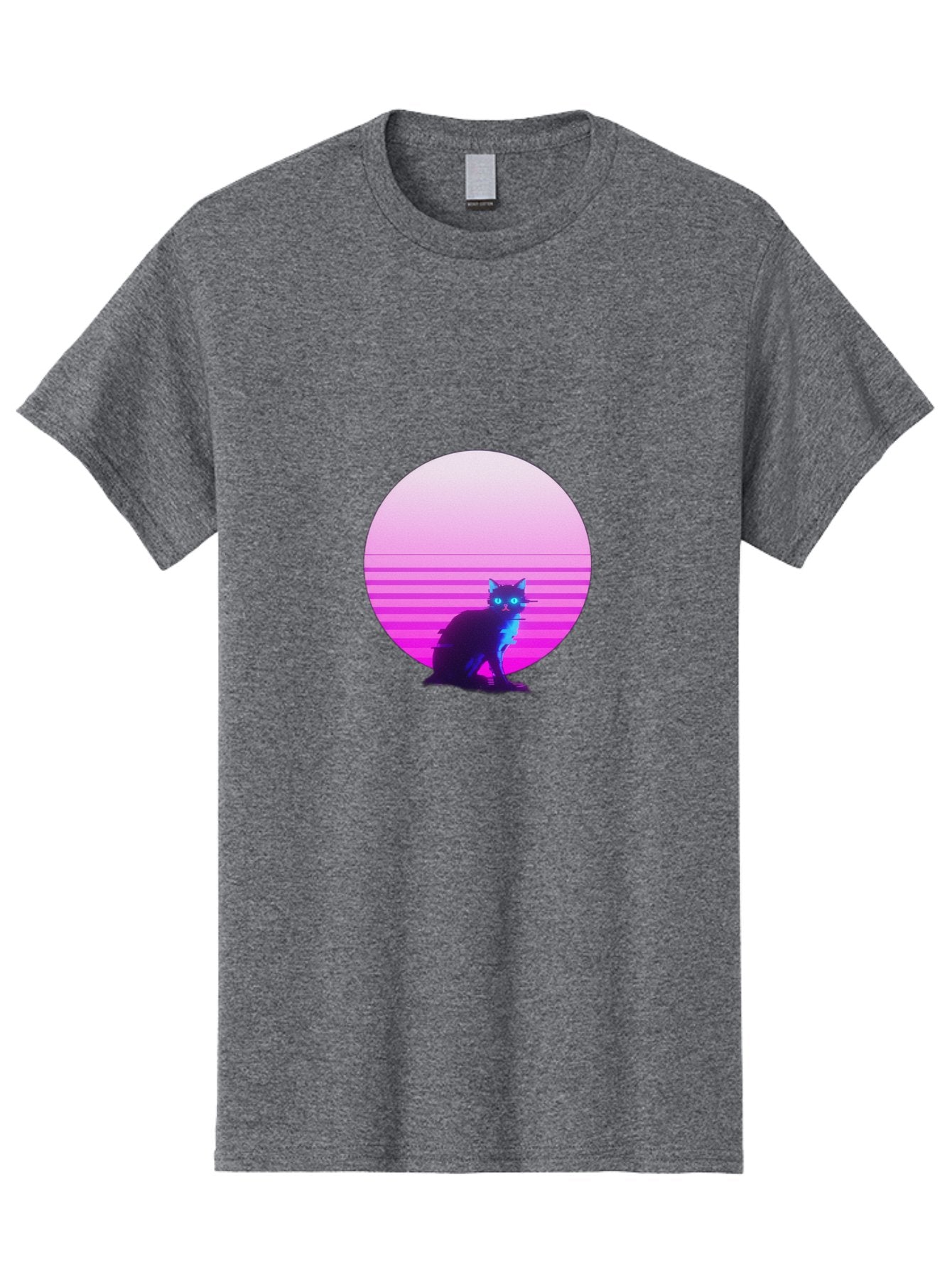 Vaporwave-Cat Men'S Graphic Tee, 100% Cotton, Comfortable Casual Summer Wear, Machine Washable, Vintage Camera, Old Camera, Antique Camera, Black Camera, Classic Photography, Photography Equipment, Nostalgic Device, Film Camera, Camera Art Baj290 4