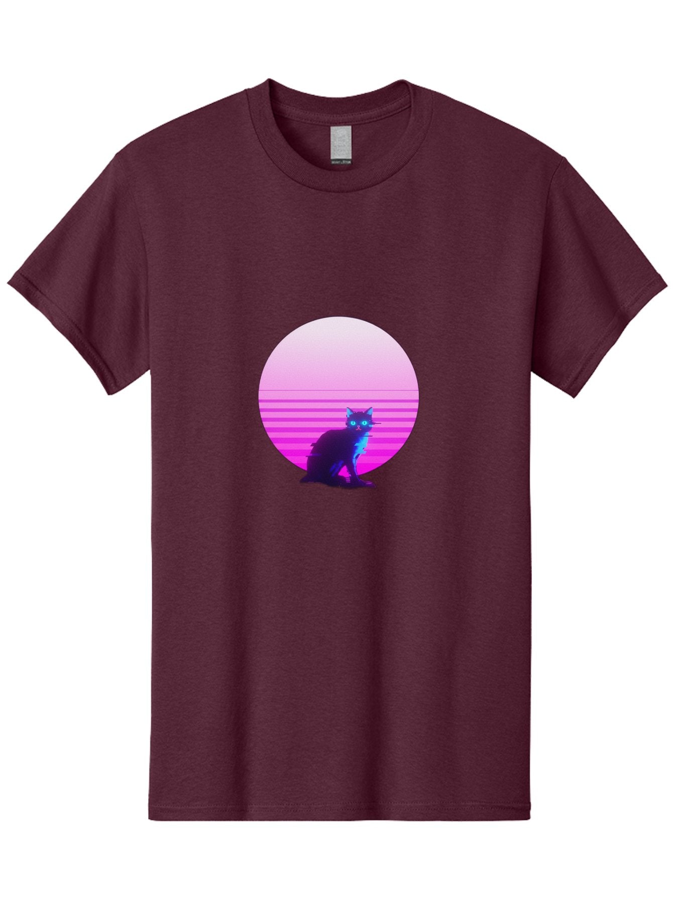 Vaporwave-Cat Men'S Graphic Tee, 100% Cotton, Comfortable Casual Summer Wear, Machine Washable, Vintage Camera, Old Camera, Antique Camera, Black Camera, Classic Photography, Photography Equipment, Nostalgic Device, Film Camera, Camera Art Baj290 3