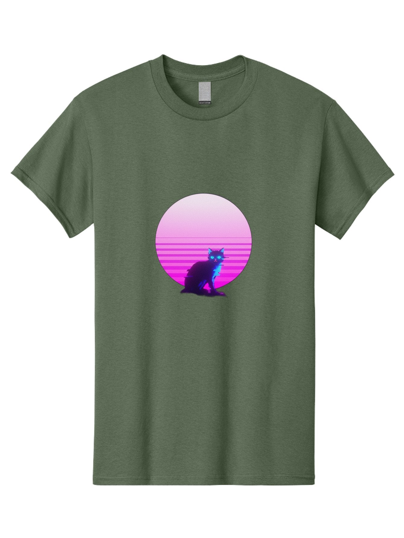 Vaporwave-Cat Men'S Graphic Tee, 100% Cotton, Comfortable Casual Summer Wear, Machine Washable, Vintage Camera, Old Camera, Antique Camera, Black Camera, Classic Photography, Photography Equipment, Nostalgic Device, Film Camera, Camera Art Baj290 13